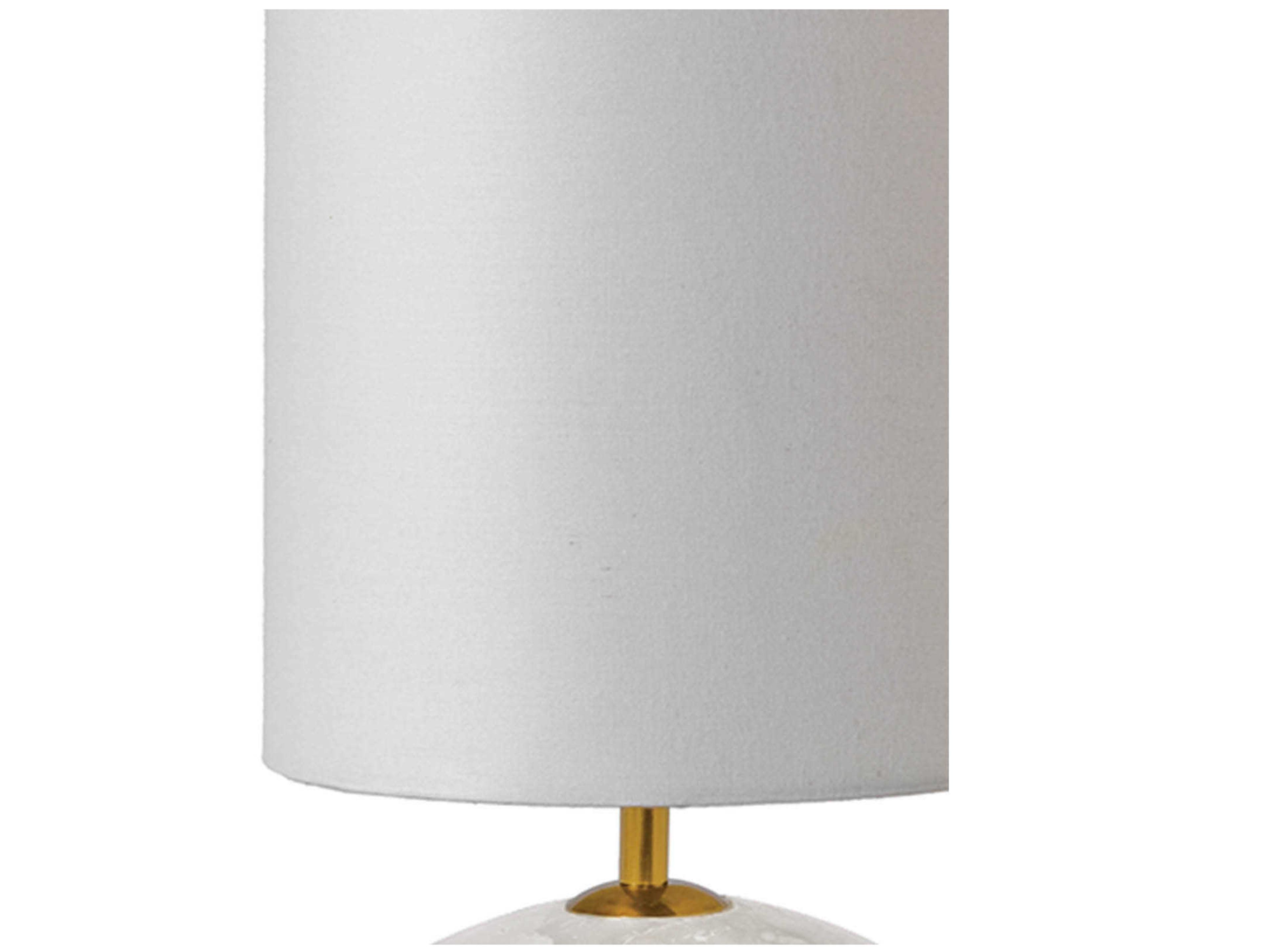 Regina Andrew Mini Orb Natural Alabaster Linen White Table Lamp