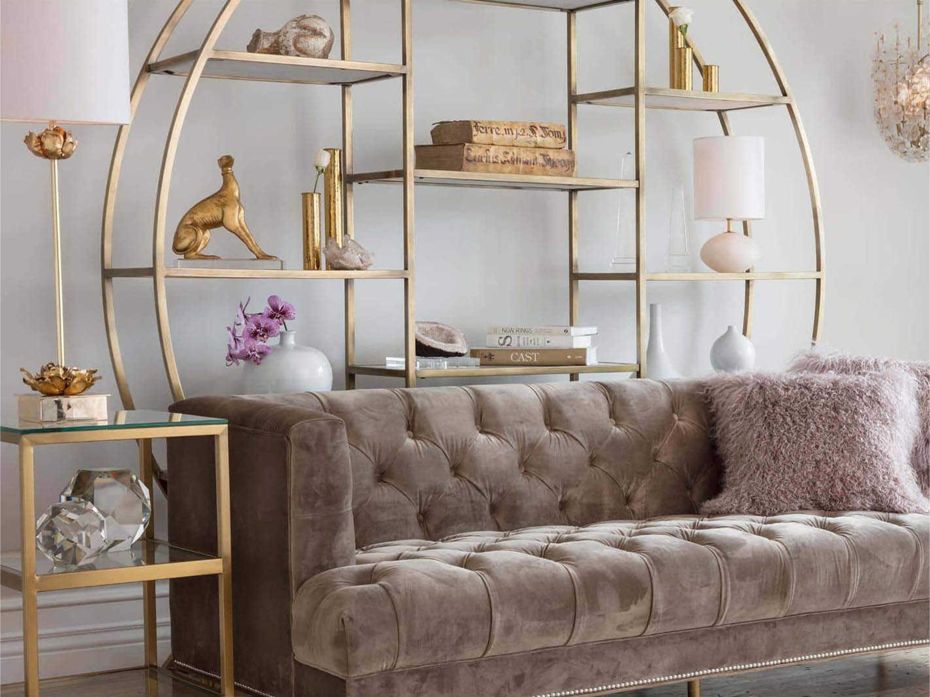 Regina Andrew Mini Orb Natural Alabaster Linen White Table Lamp