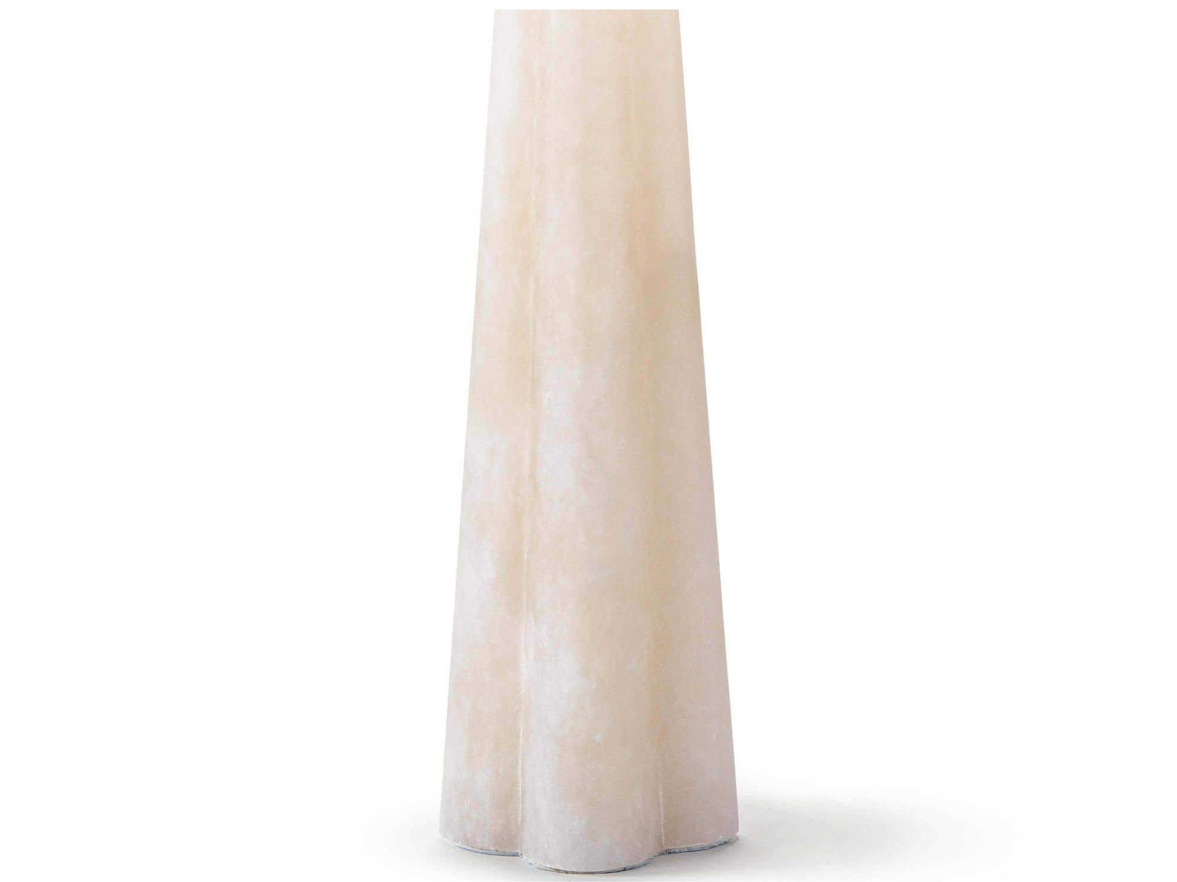 Regina Andrew Quatrefoil Natural Alabaster Linen White Buffet Lamp