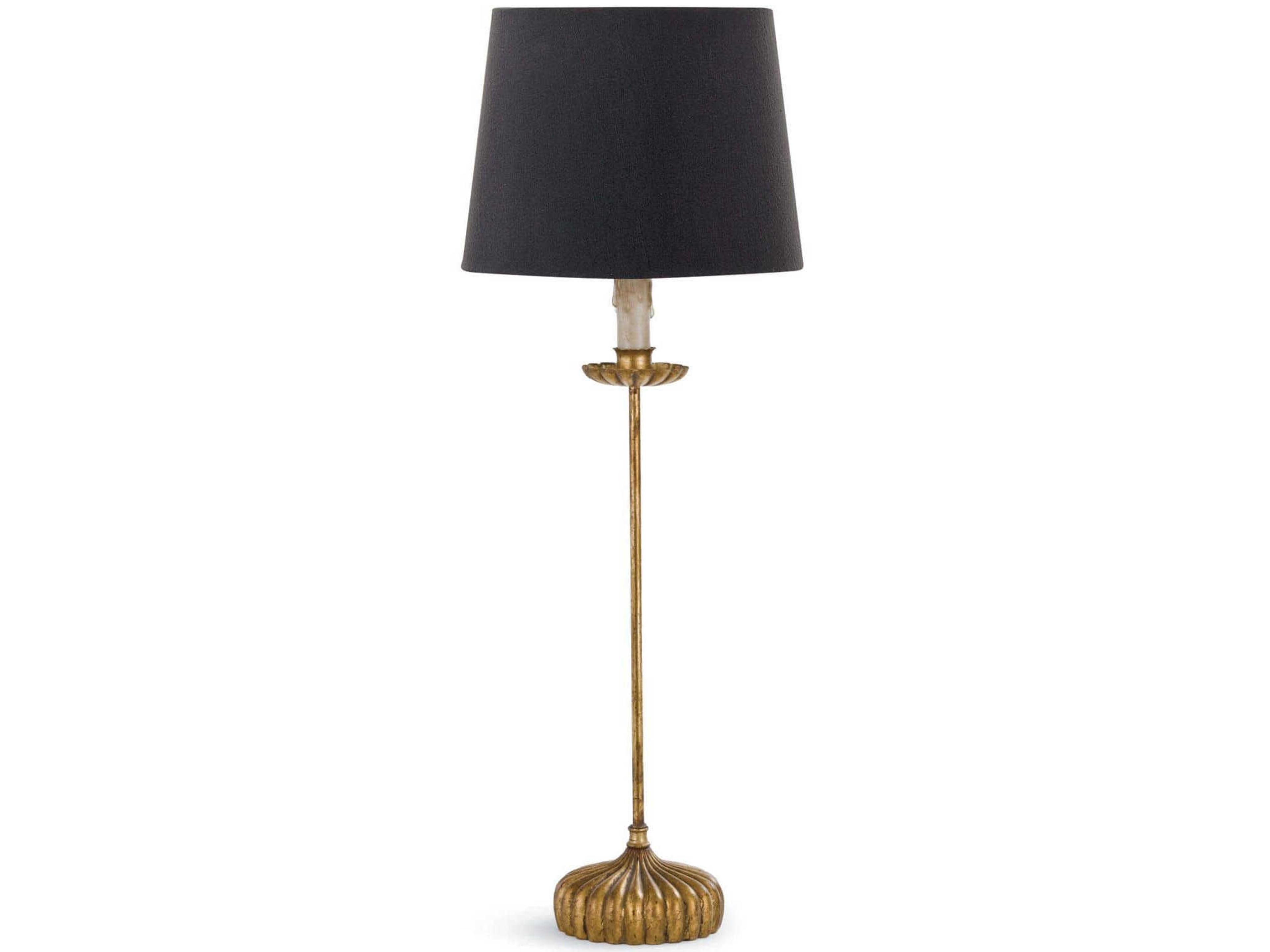 Clove Buffet Table Lamp in Antique Gold Leaf