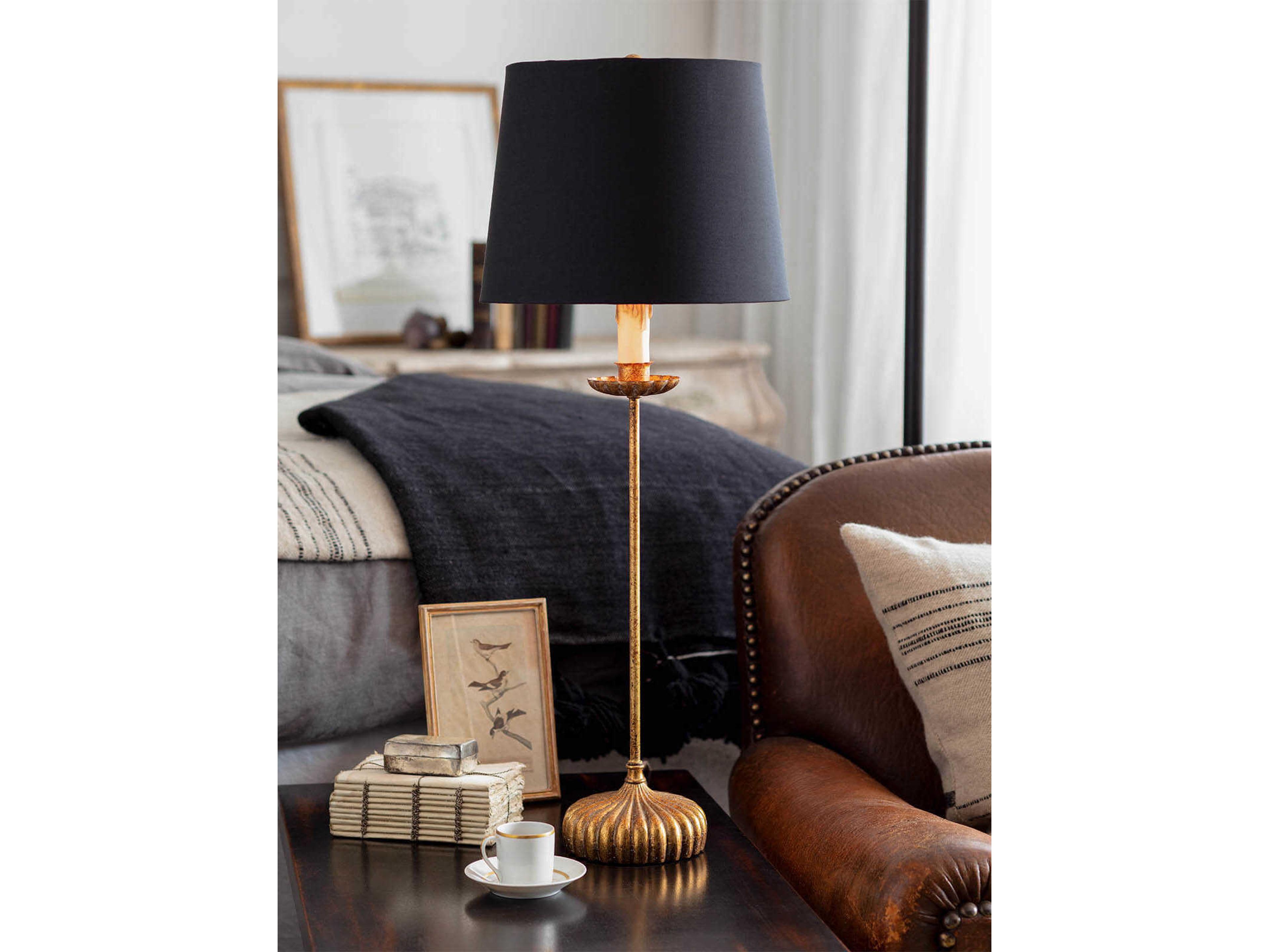 Regina Andrew Clove Stem Buffet Table with Black Shade