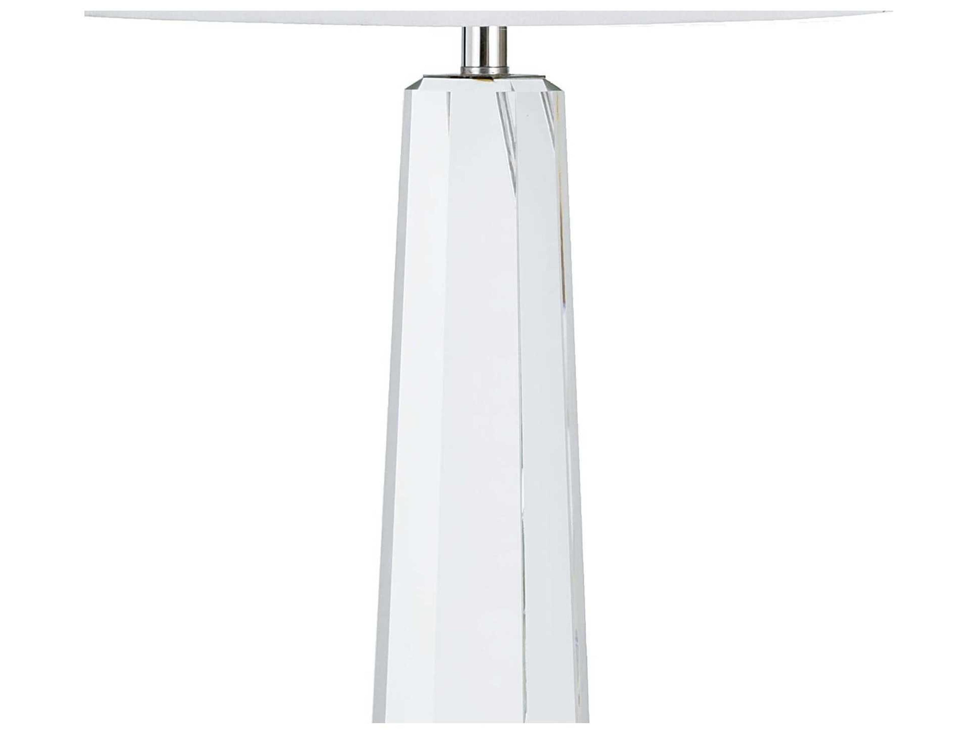 Regina Andrew Tapered Hex Clear Crystal Linen Buffet Lamp