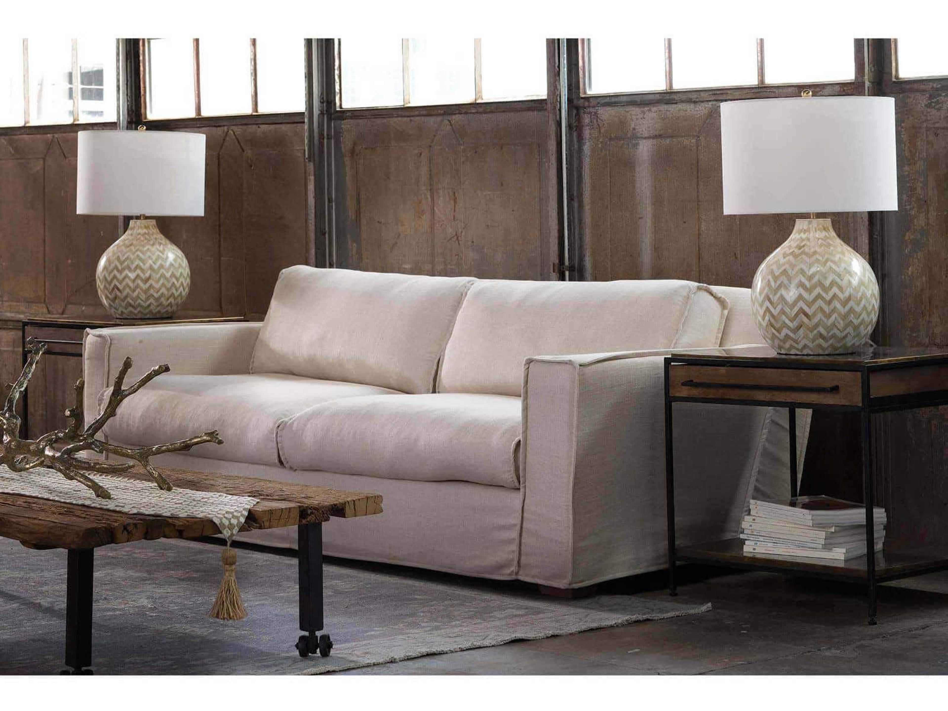 Regina Andrew Chevron Bone Natural Linen Brown Table Lamp