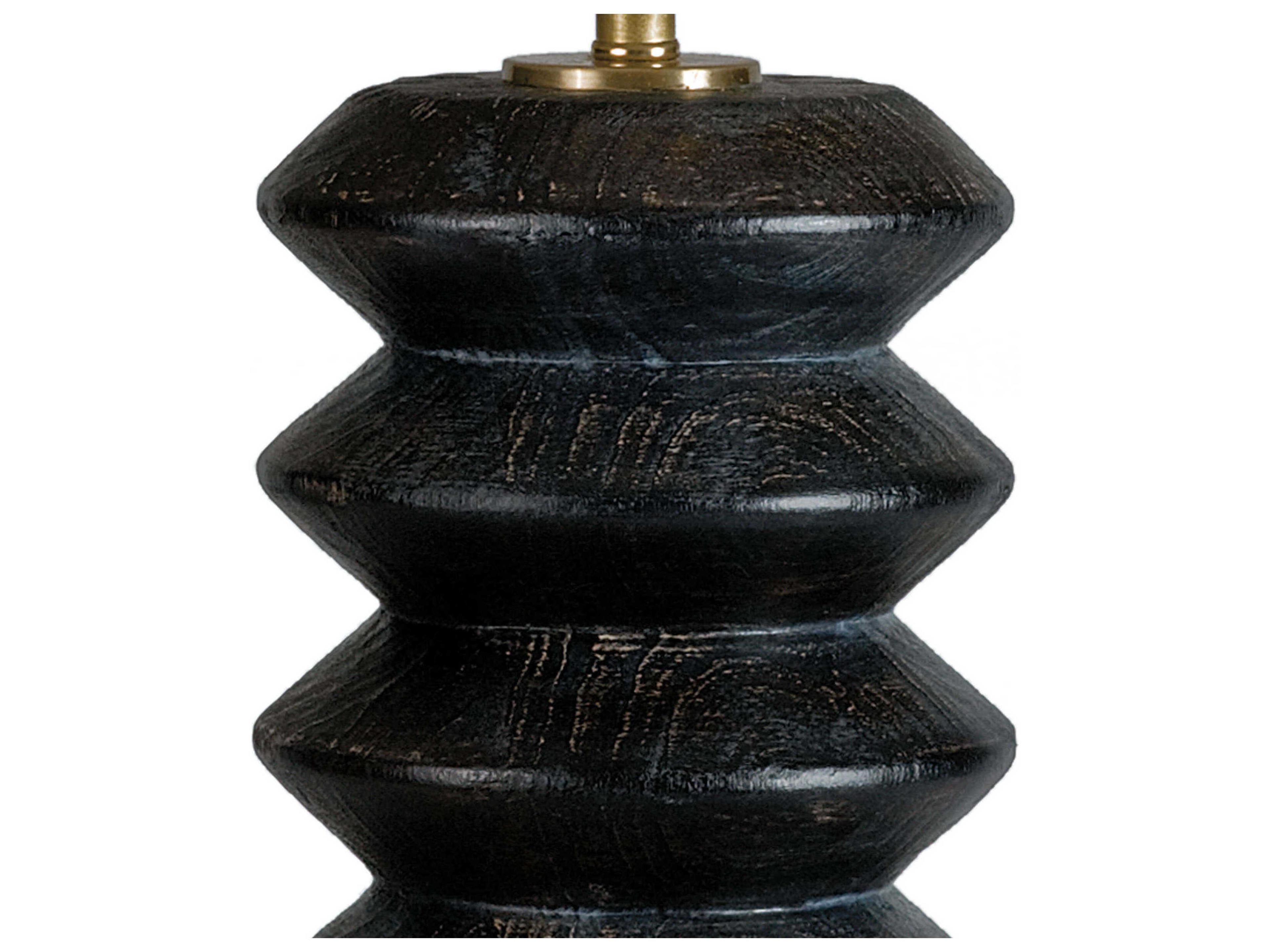 Regina Andrew Accordion Ebony Polished Brass Black Buffet Lamp