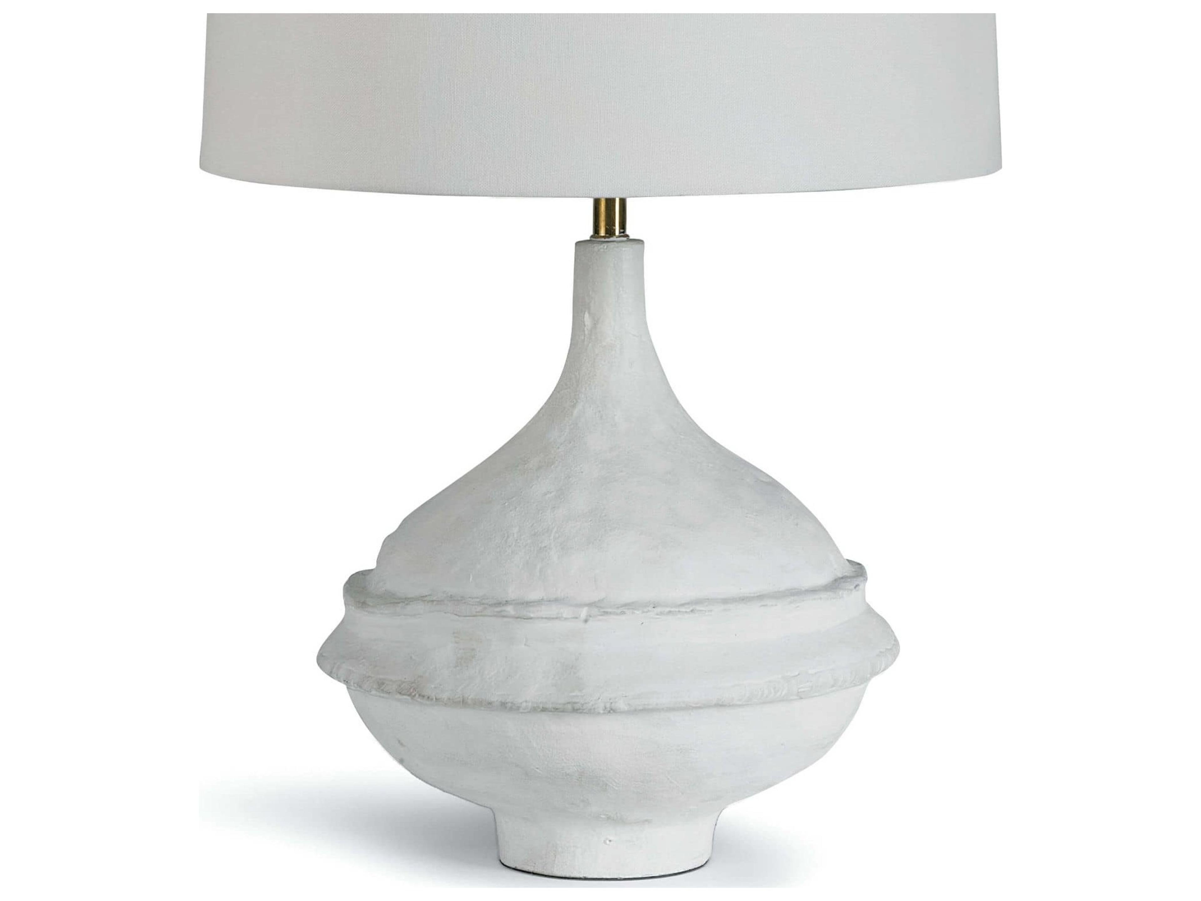 Regina Andrew Riviera White Linen Table Lamp