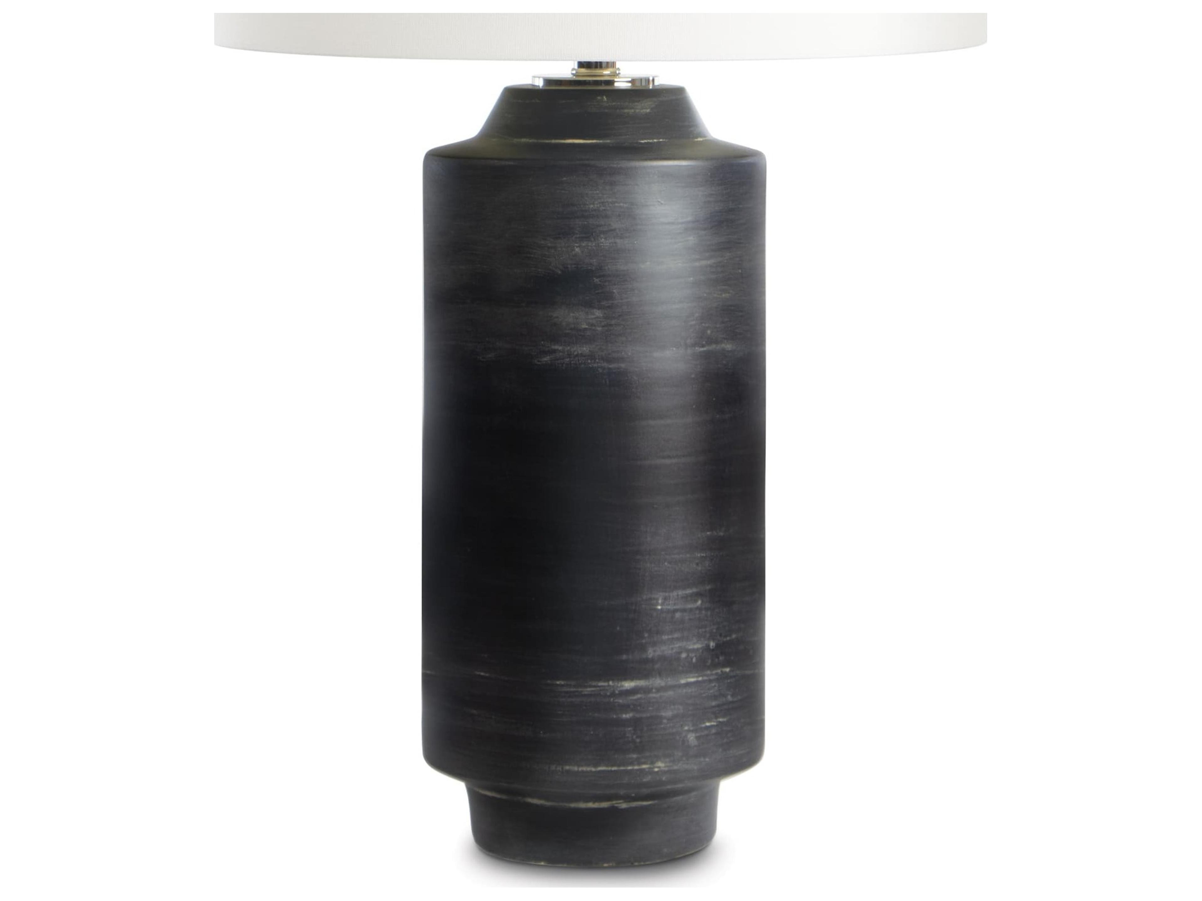 Regina Andrew Dayton Ceramic Ebony Linen Black Buffet Lamp