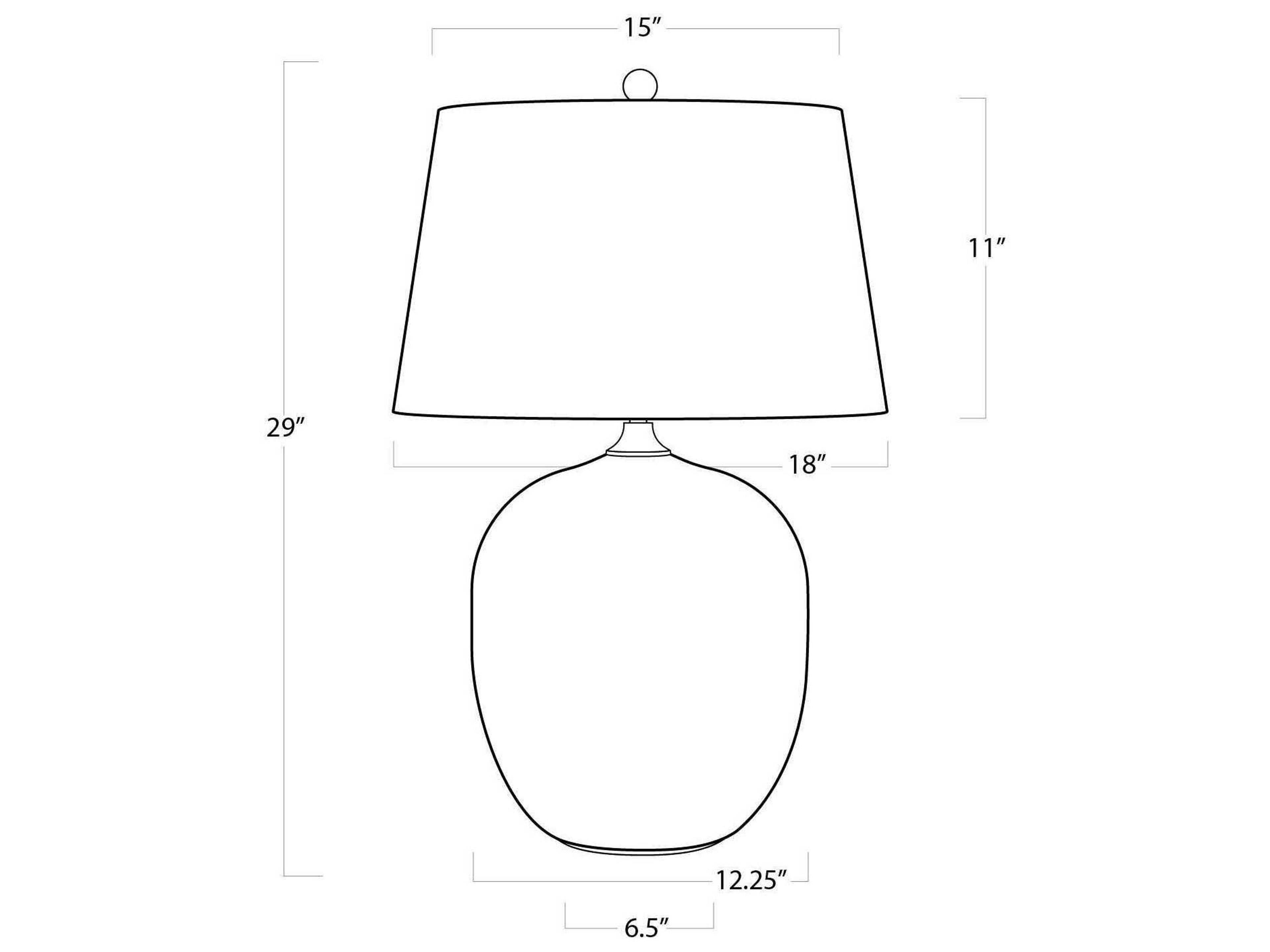 Regina Andrew Ebony White Buffet Lamp