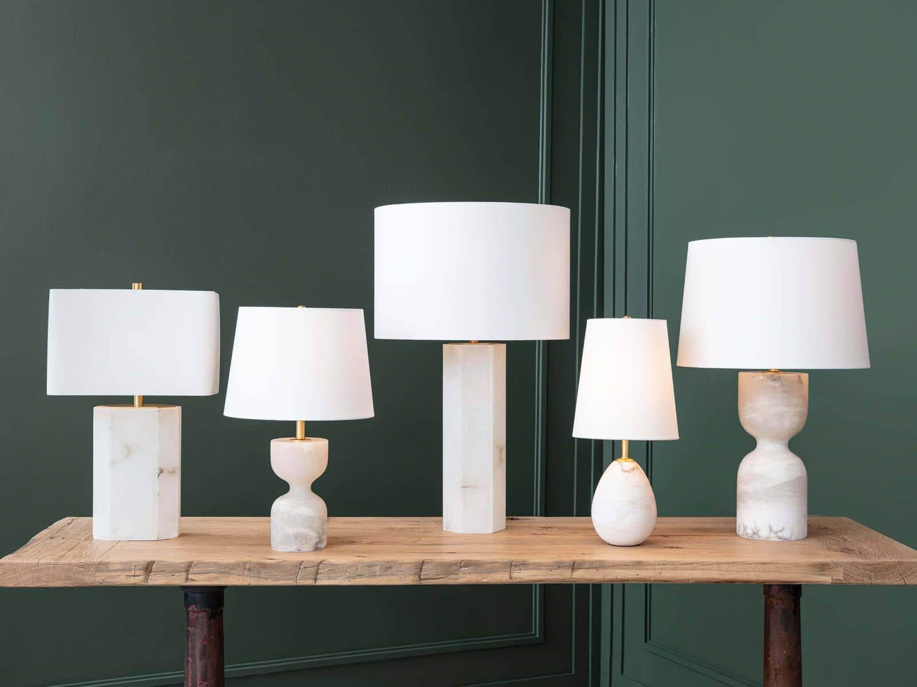 Regina Andrew Grace Natural Linen White Table Lamp