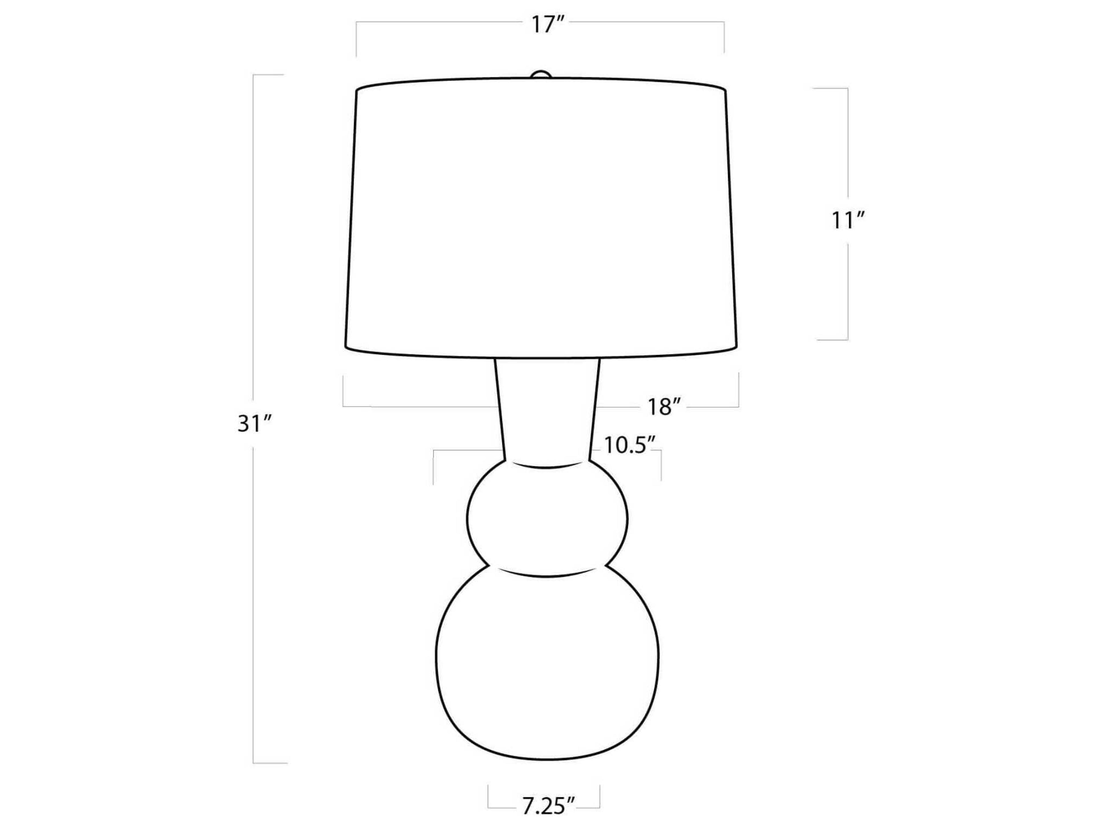 Regina Andrew Hugo Ceramic Ivory Grey Linen Buffet Lamp