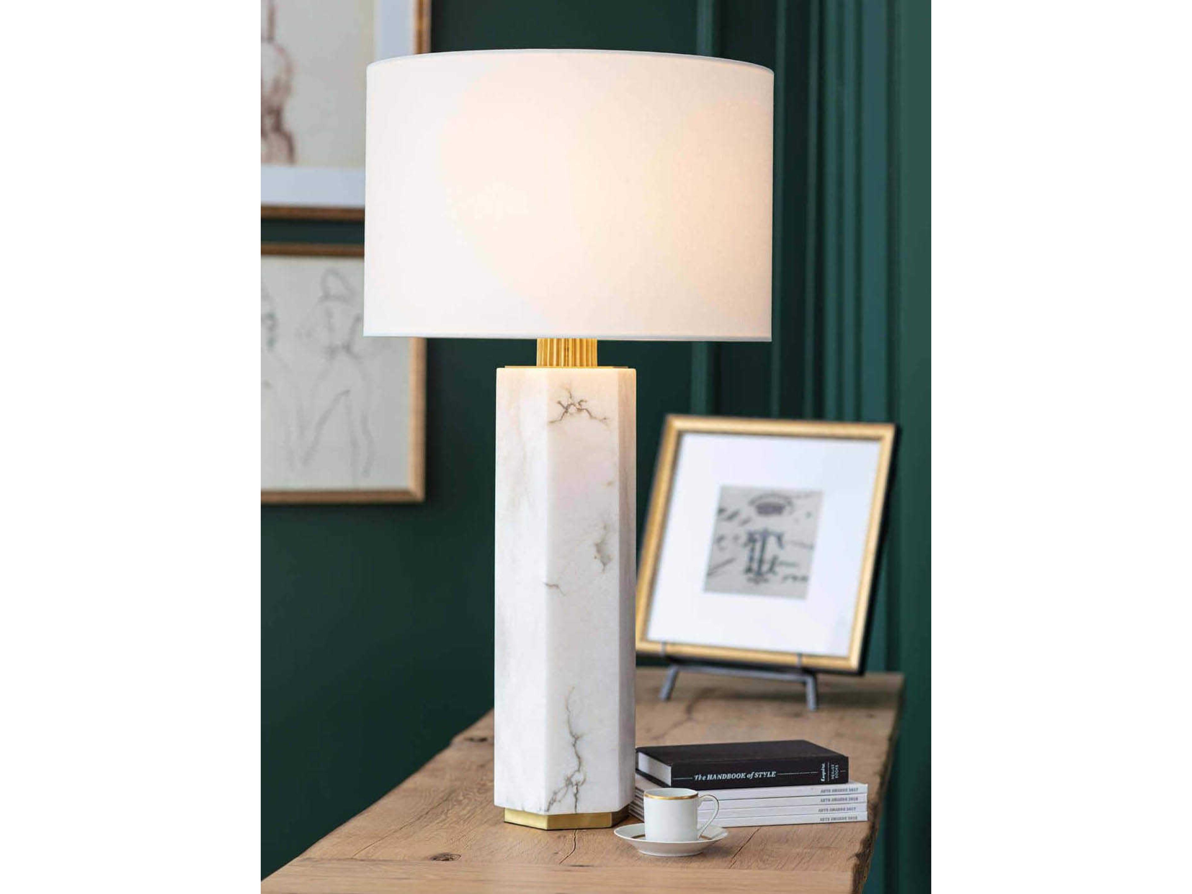 Regina Andrew Gear Natural Linen White Buffet Lamp