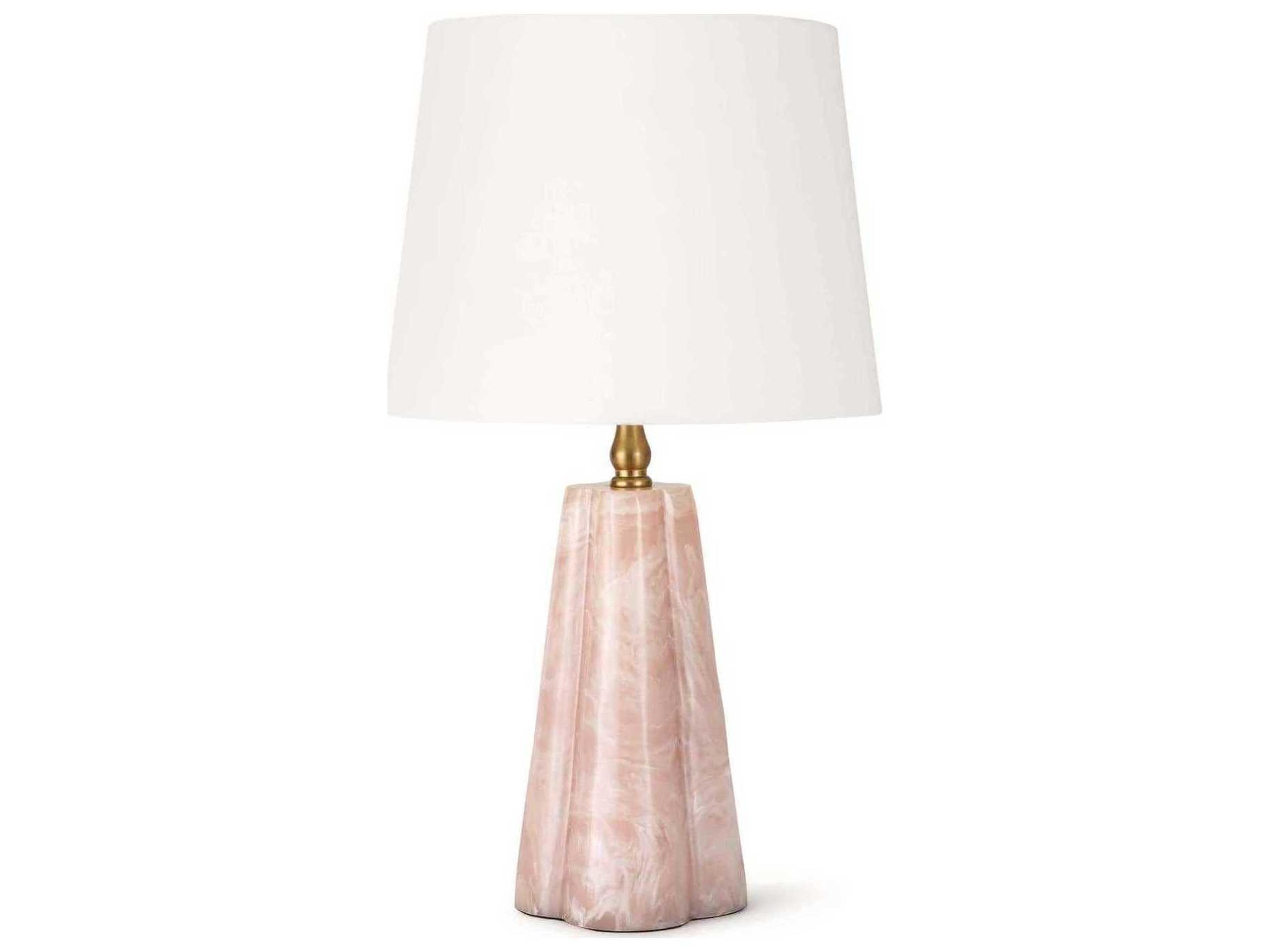 Joelle Table Lamp Pink Quartz Modern