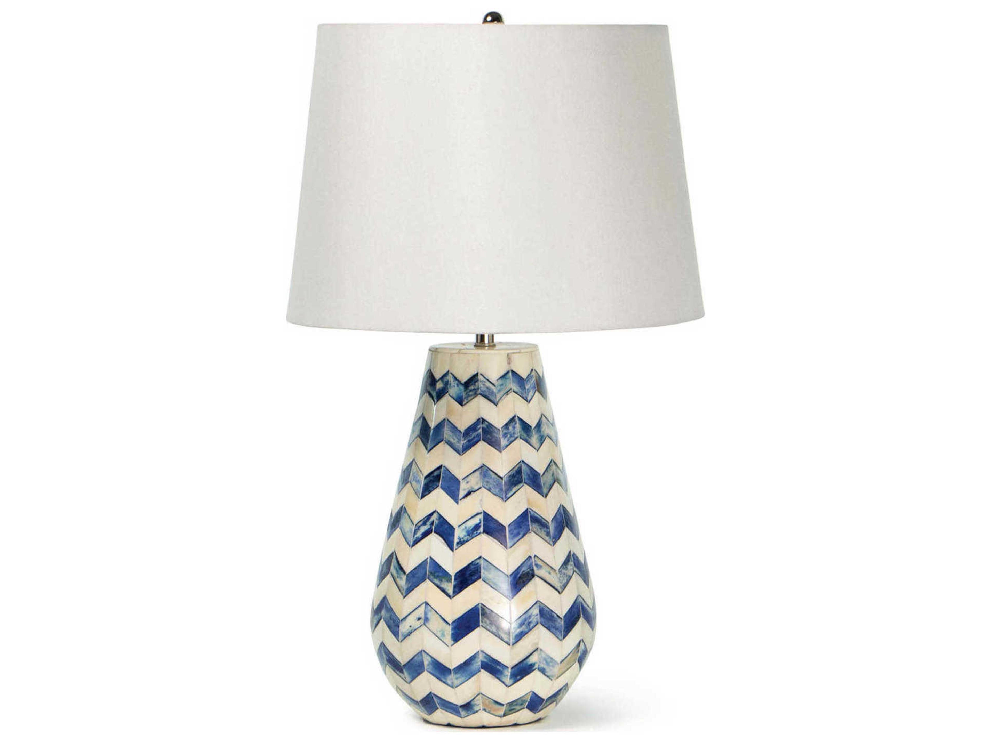 Cassia Chevron Table Lamp In Blue