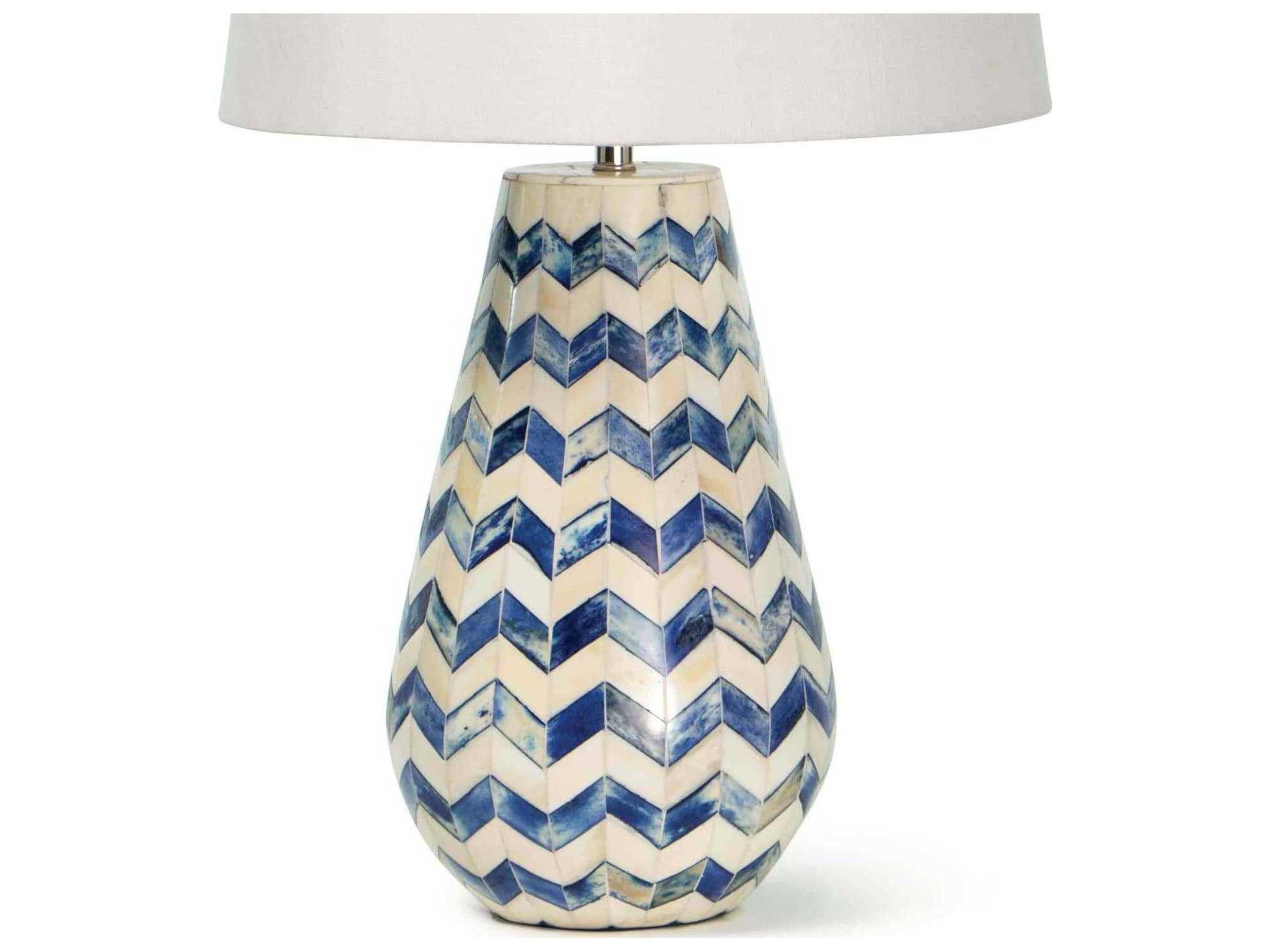 Regina Andrew Cassia Blue Polished Nickel Table Lamp