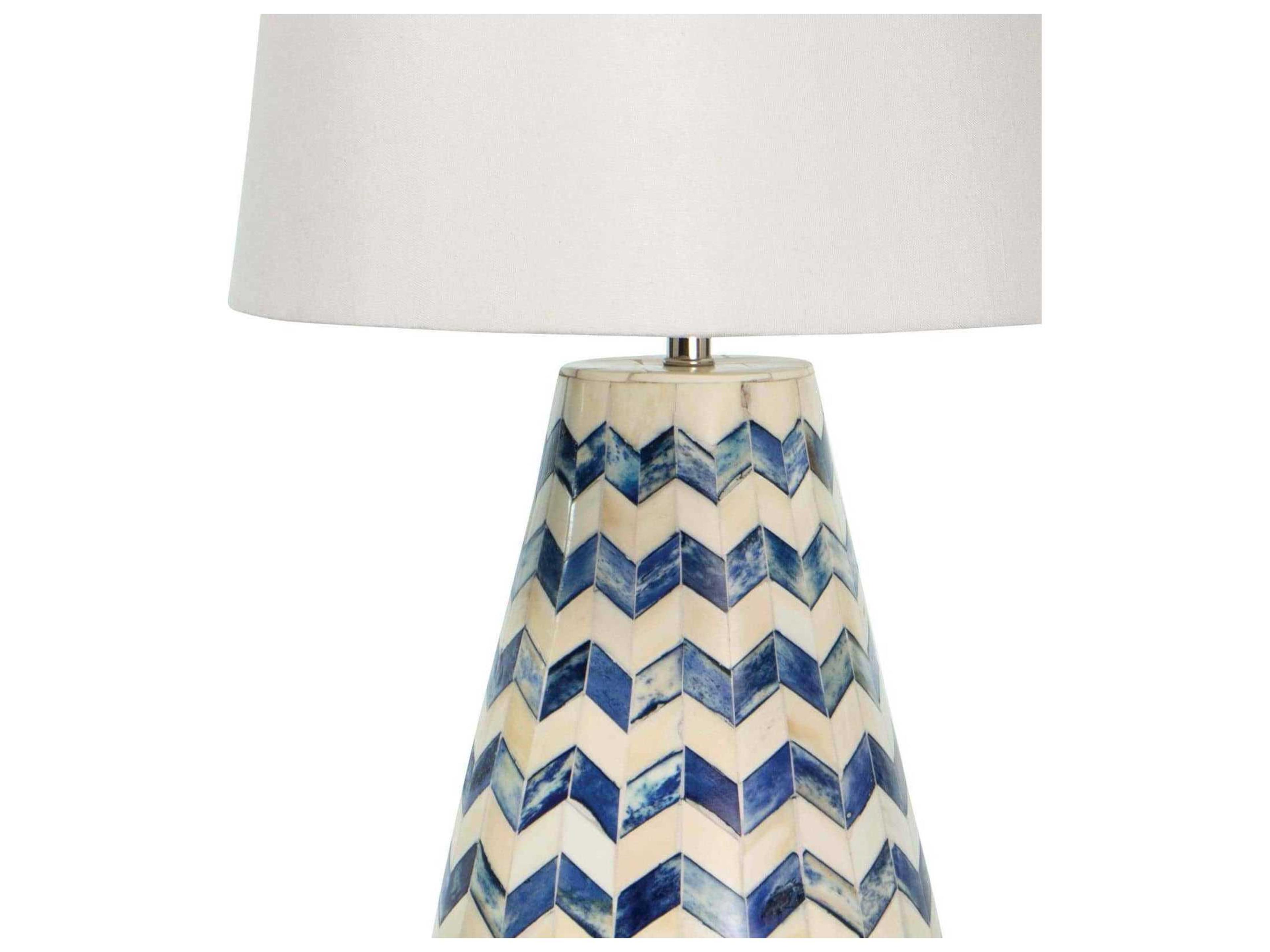 Regina Andrew Cassia Blue Polished Nickel Table Lamp