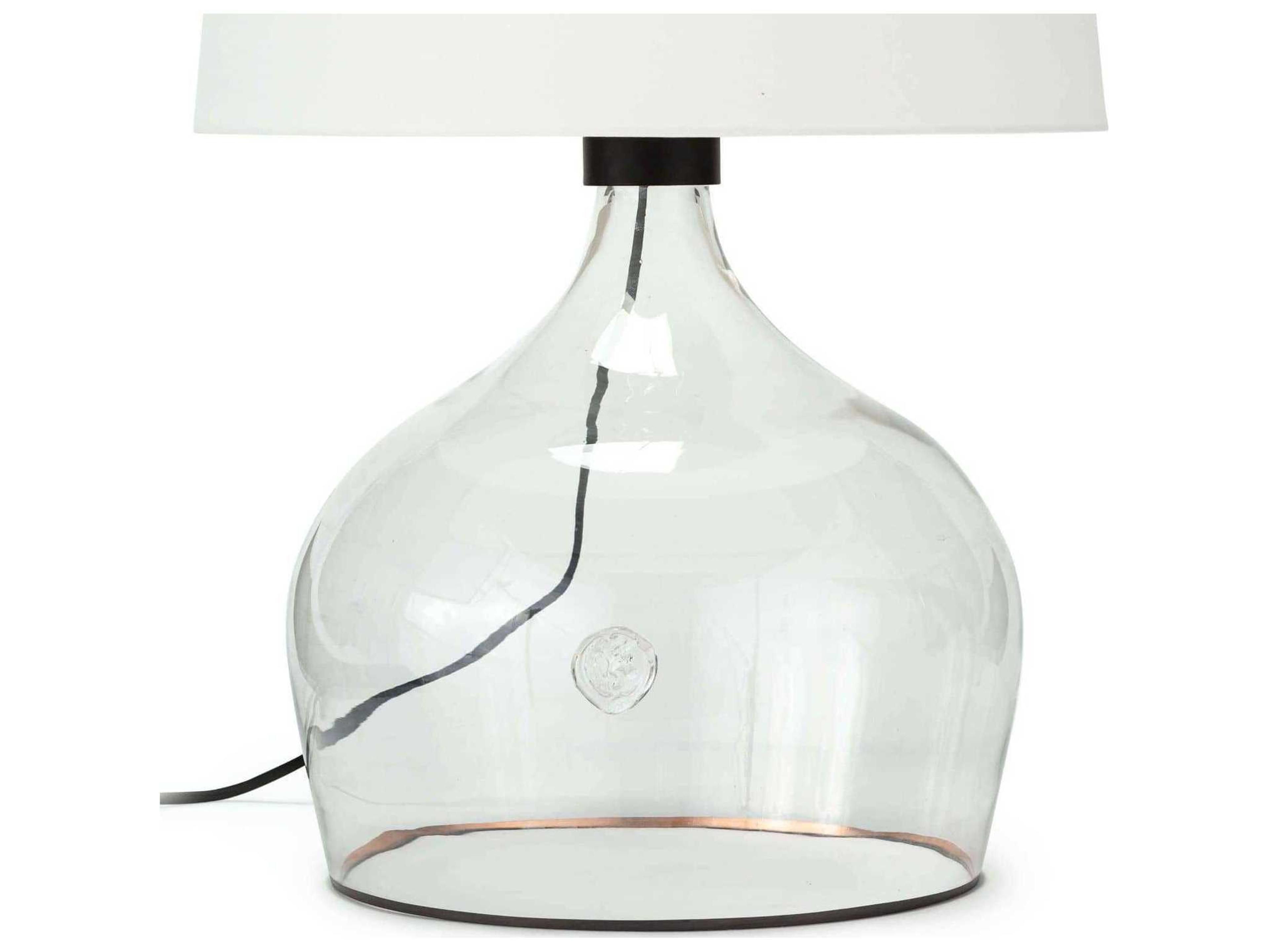 Regina Andrew Demi John Clear Polished Brass Glass Buffet Lamp