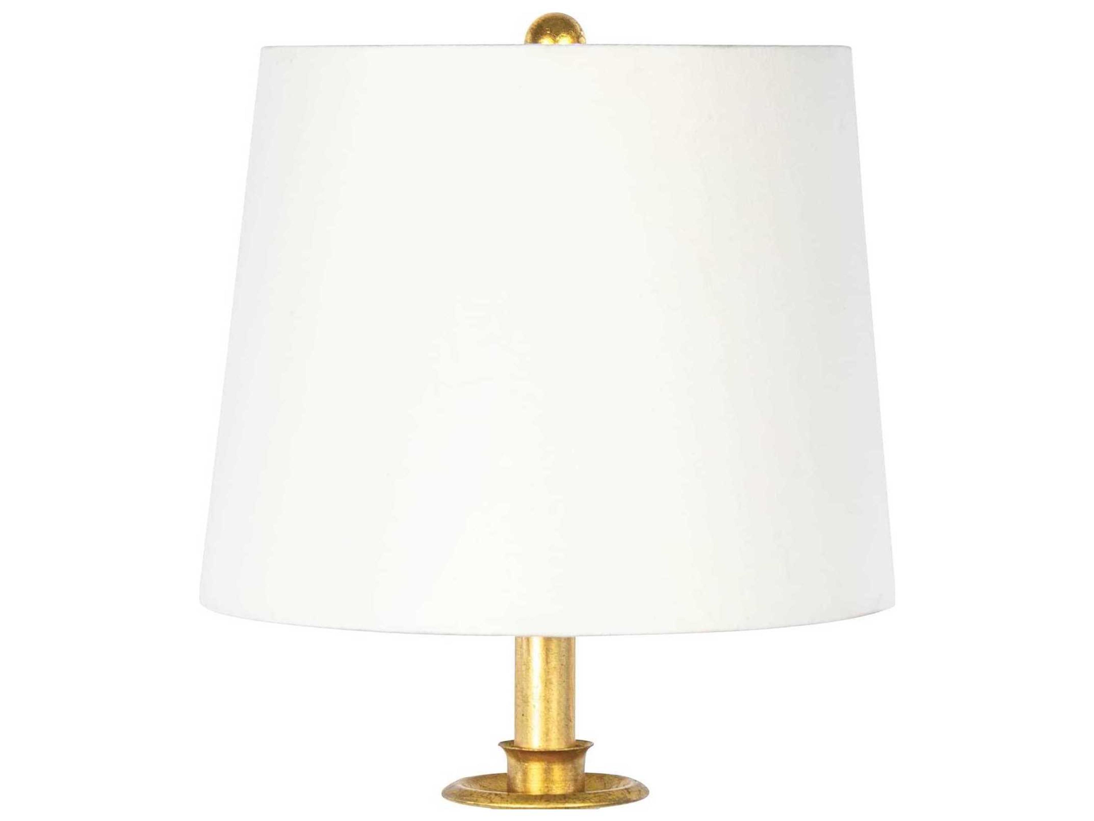 Regina Andrew Fisher Gold Leaf Polished Brass Buffet Lamp