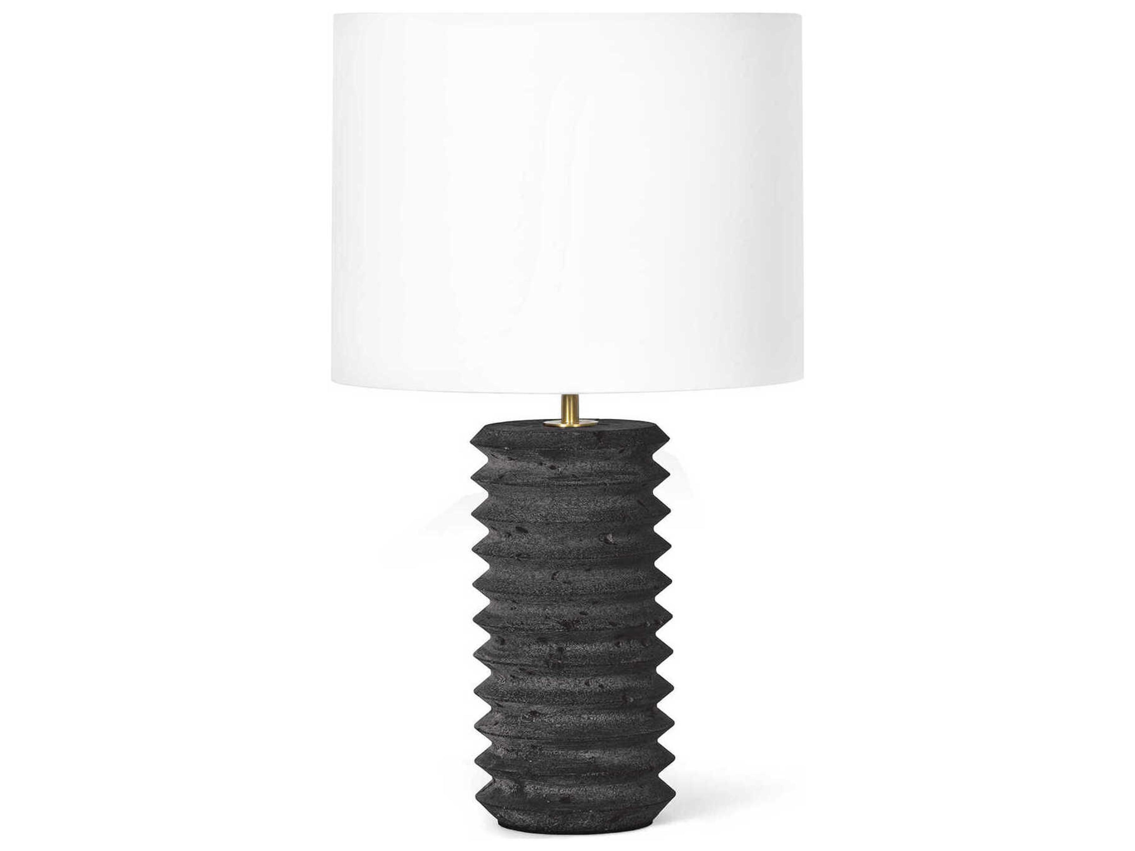 Noir Natural Stone Black Table Lamp