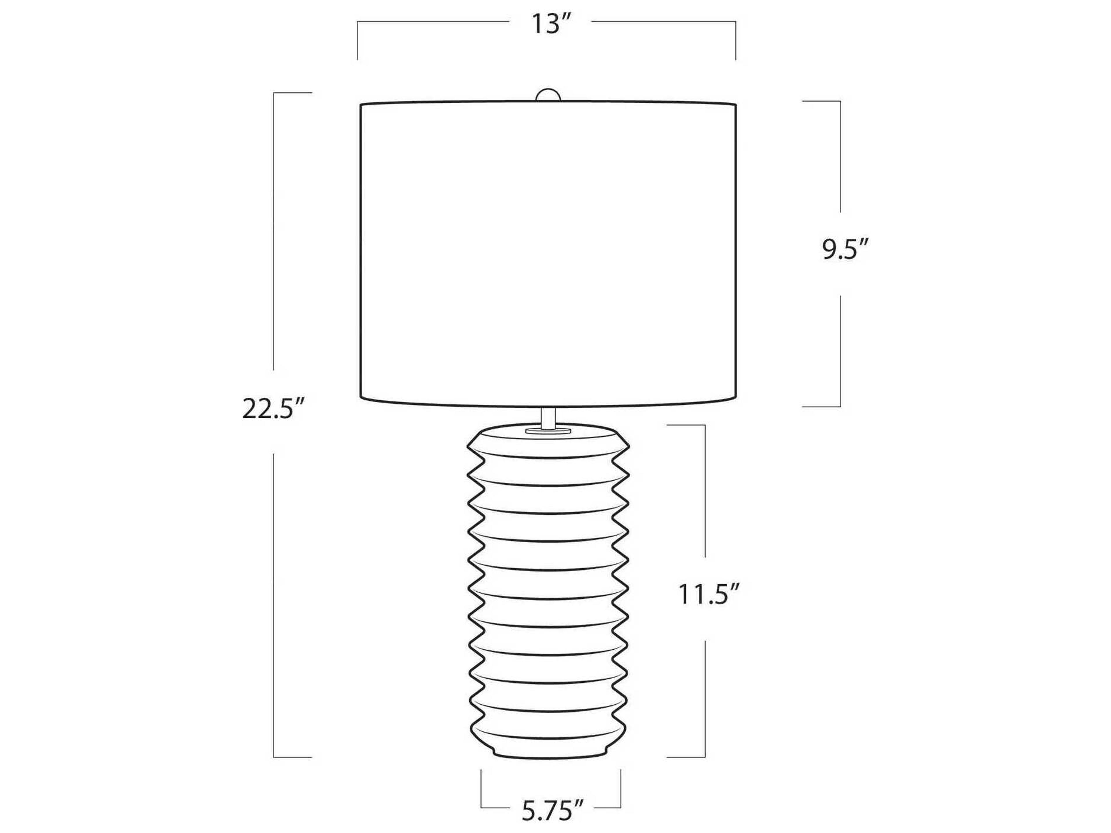 Regina Andrew Noir Natural Stone Black Table Lamp