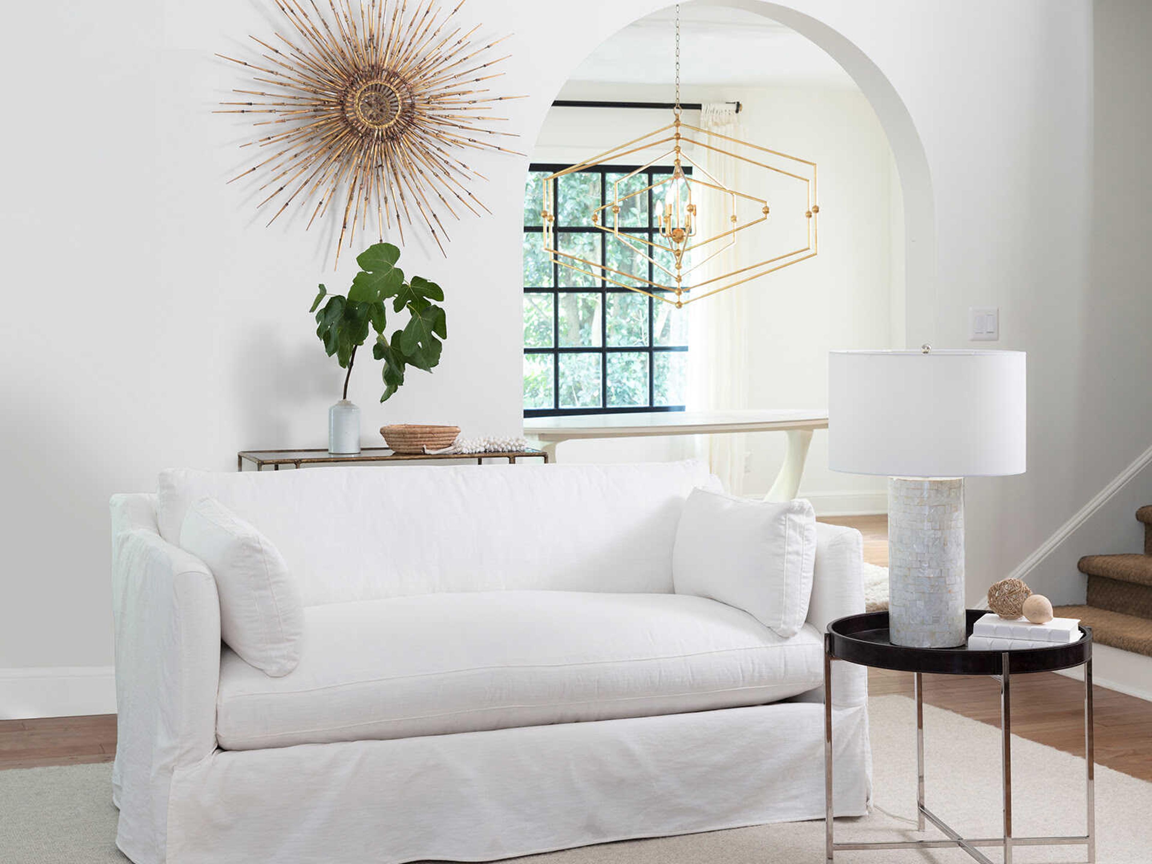 Regina Andrew Heavenly Mother of Pearl Natural White Buffet Lamp