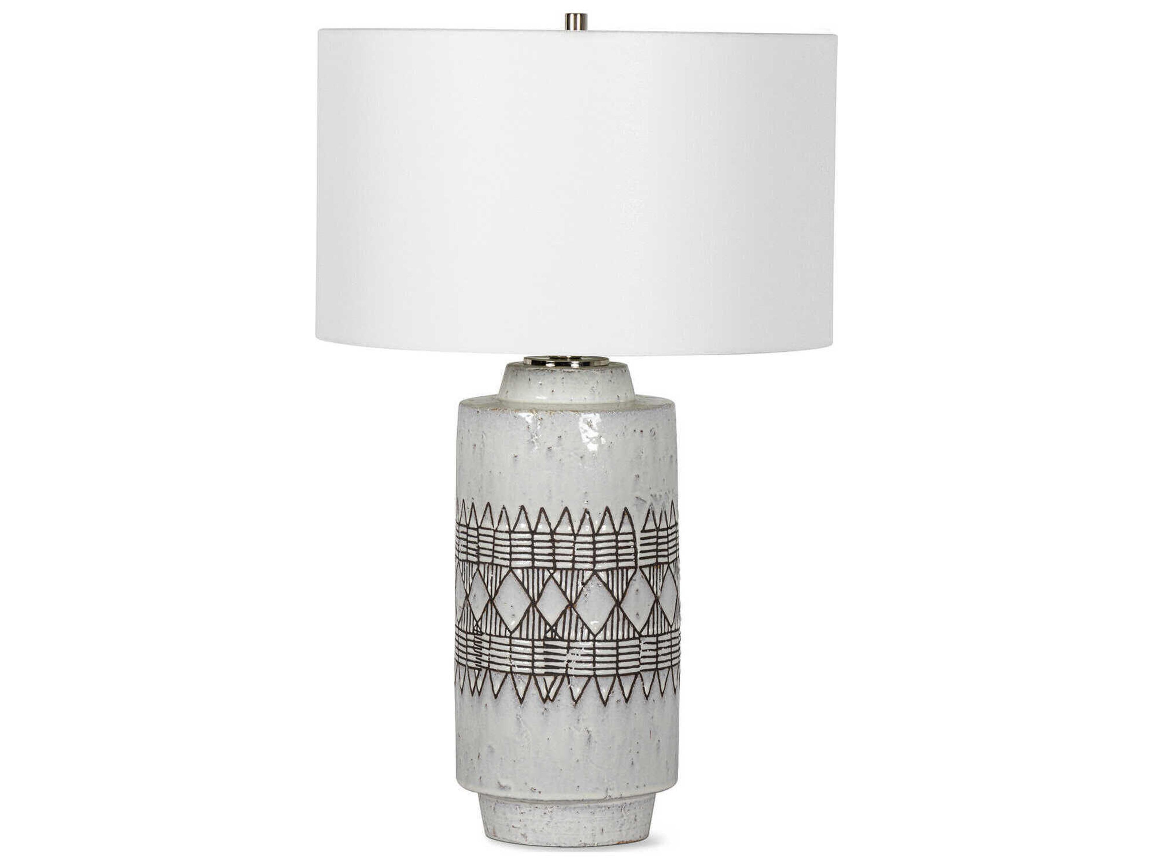 Regina Andrew Zuri White Nickel Buffet Lamp
