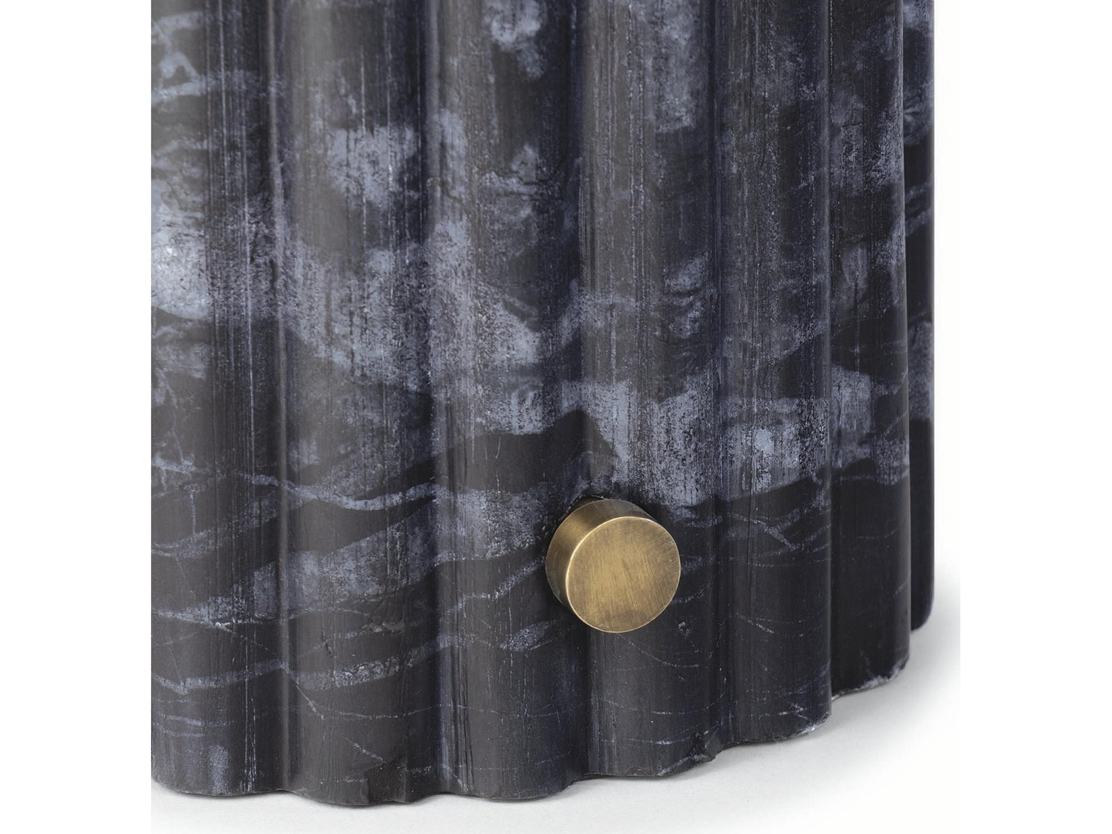 Regina Andrew Tambour Black Polished Brass Buffet Lamp