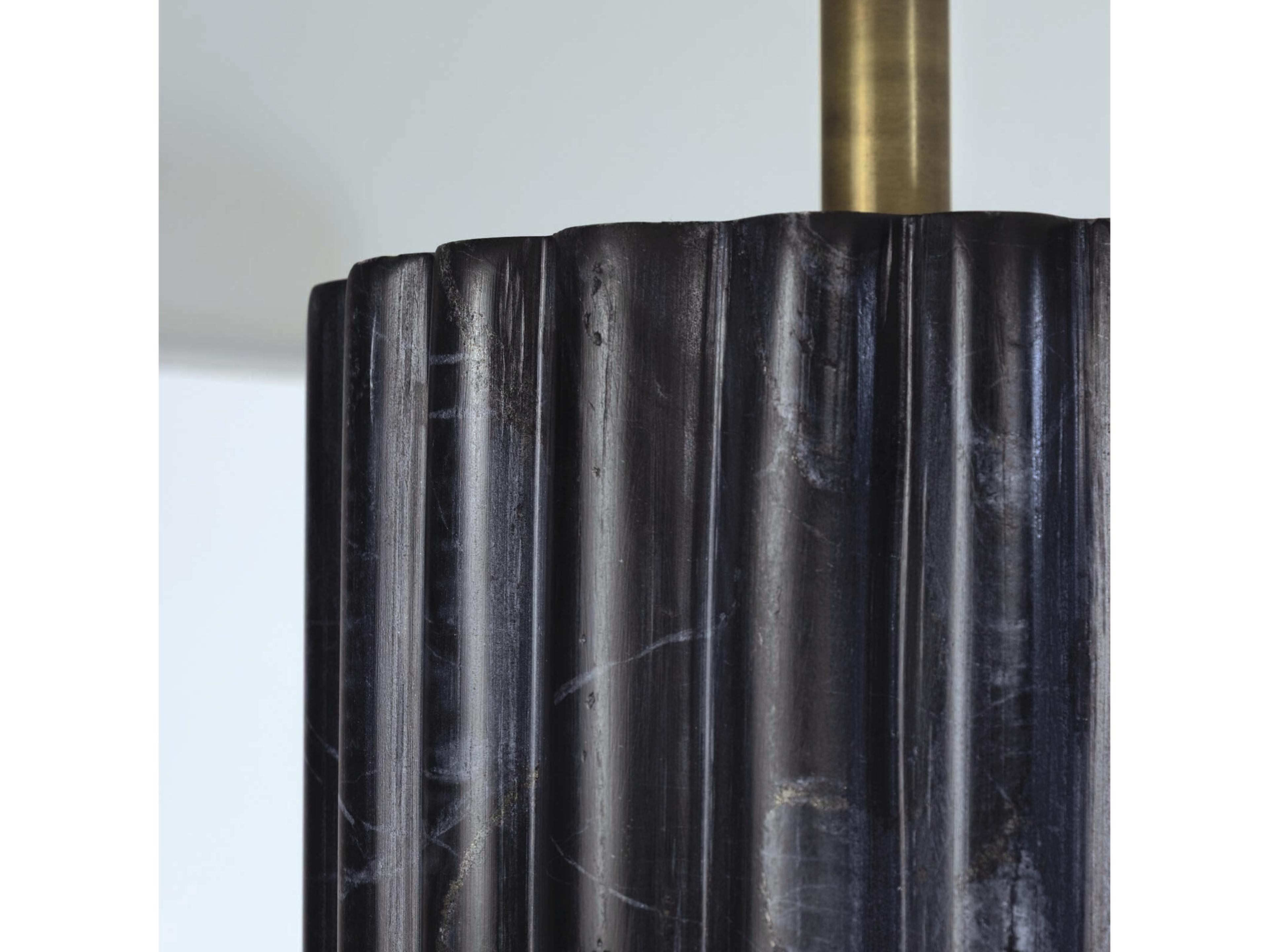 Regina Andrew Tambour Black Polished Brass Buffet Lamp