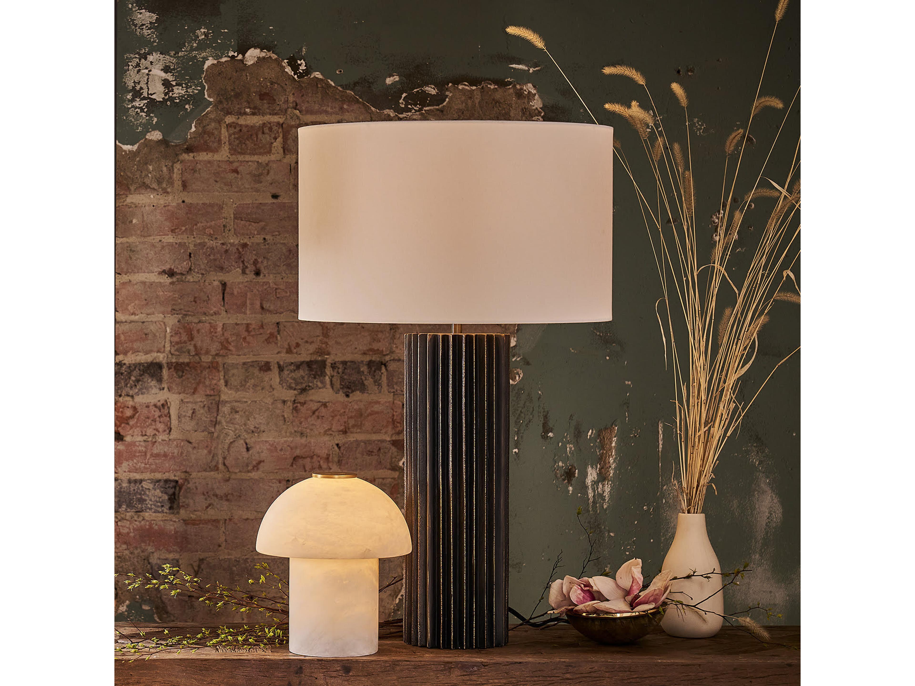 Regina Andrew Zara Blacken Zinc Polished Brass Buffet Lamp