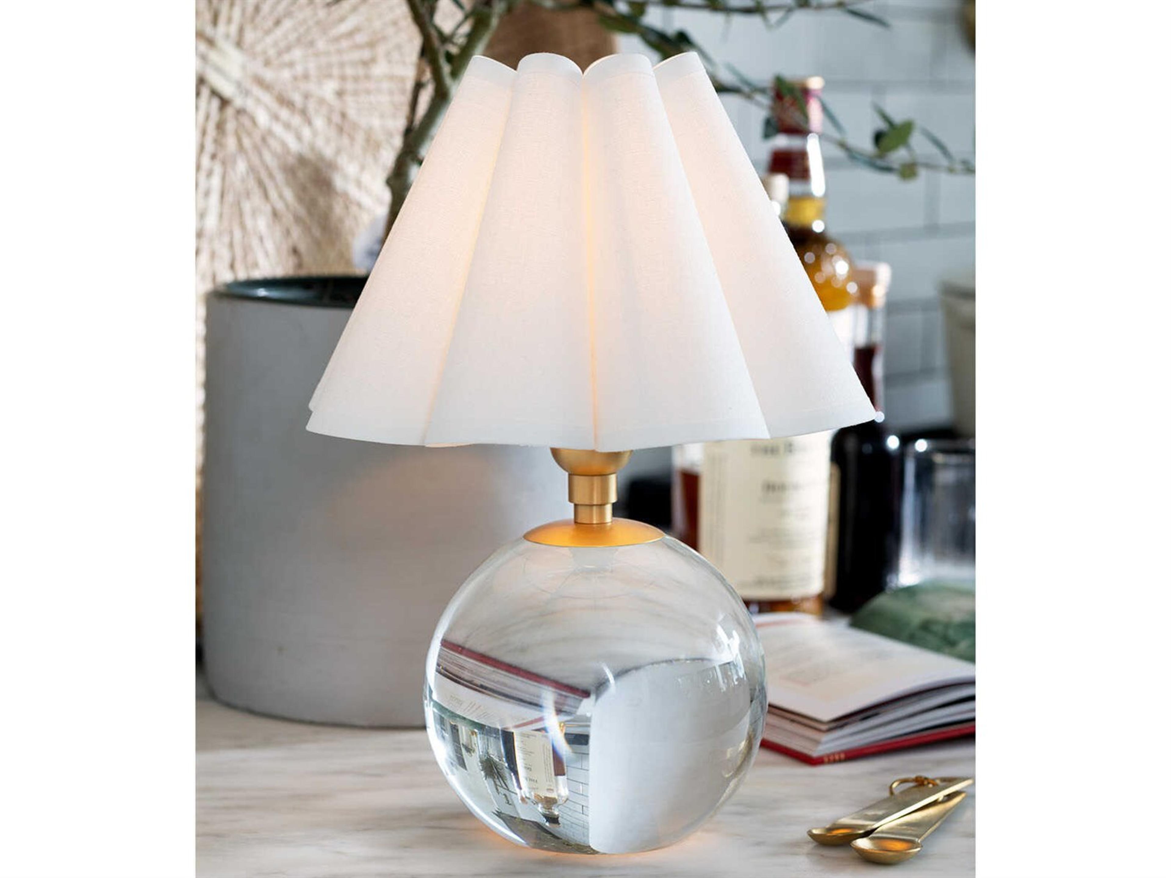 Regina Andrew Giorgio Clear Natural Brass Table Lamp