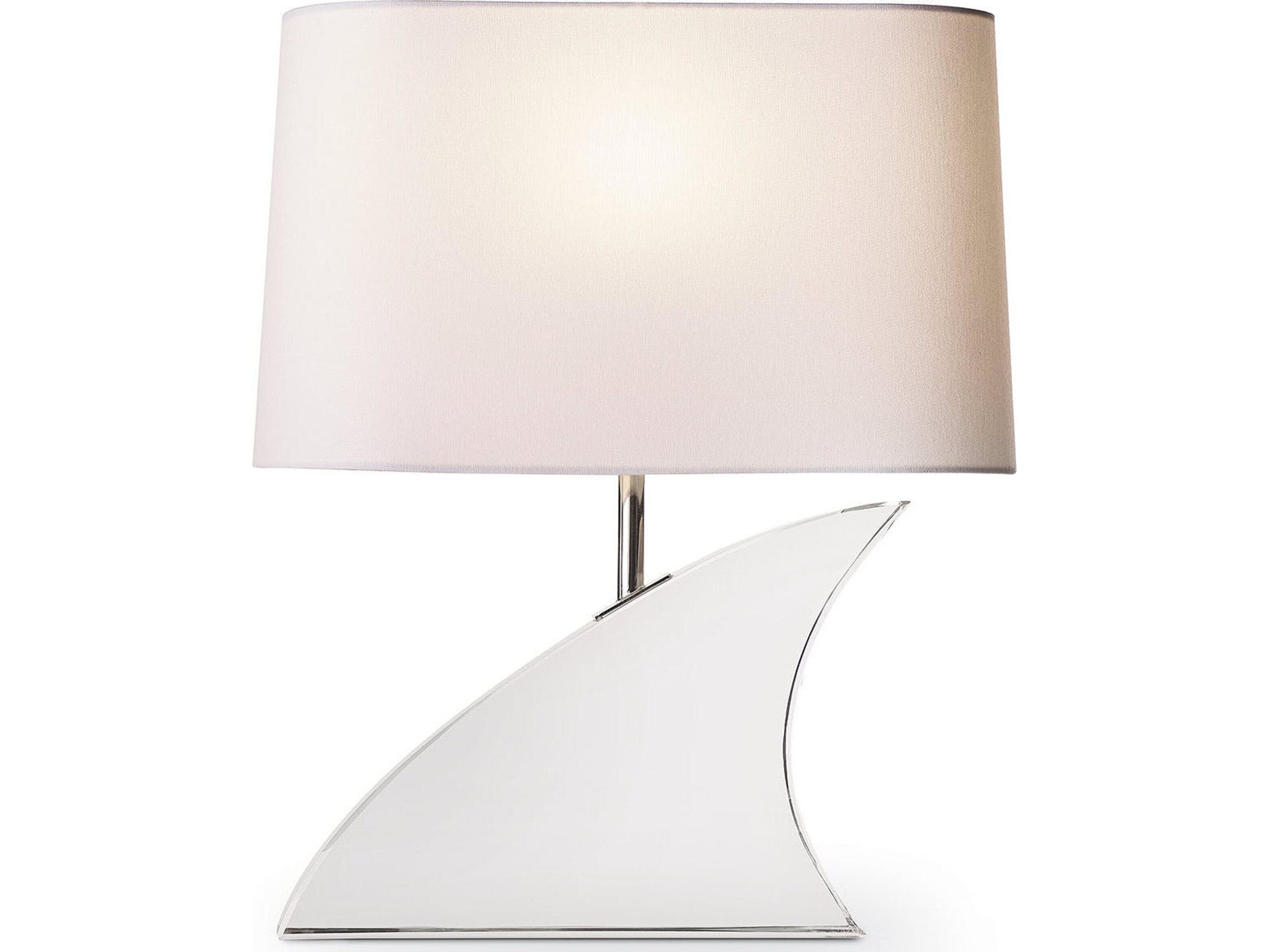 Regina Andrew Fin Clear Polished Nickel Table Lamp