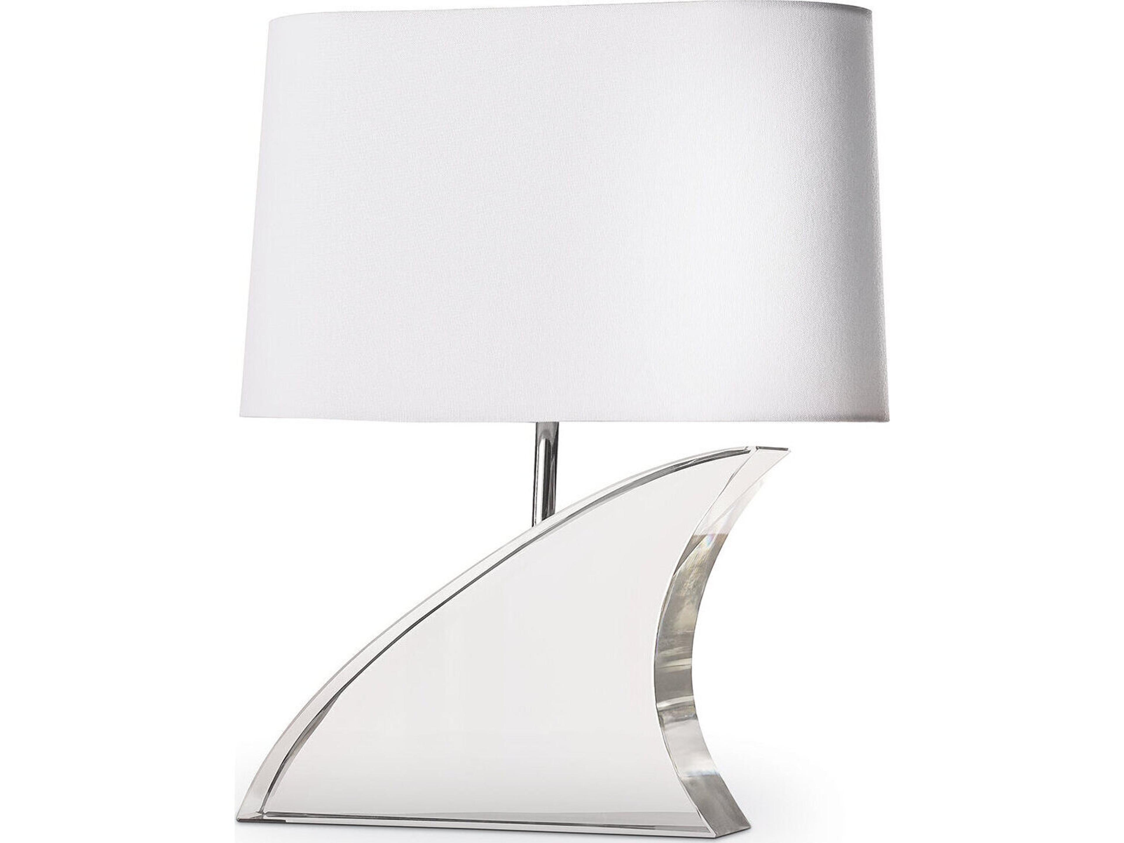 Regina Andrew Fin Clear Polished Nickel Table Lamp