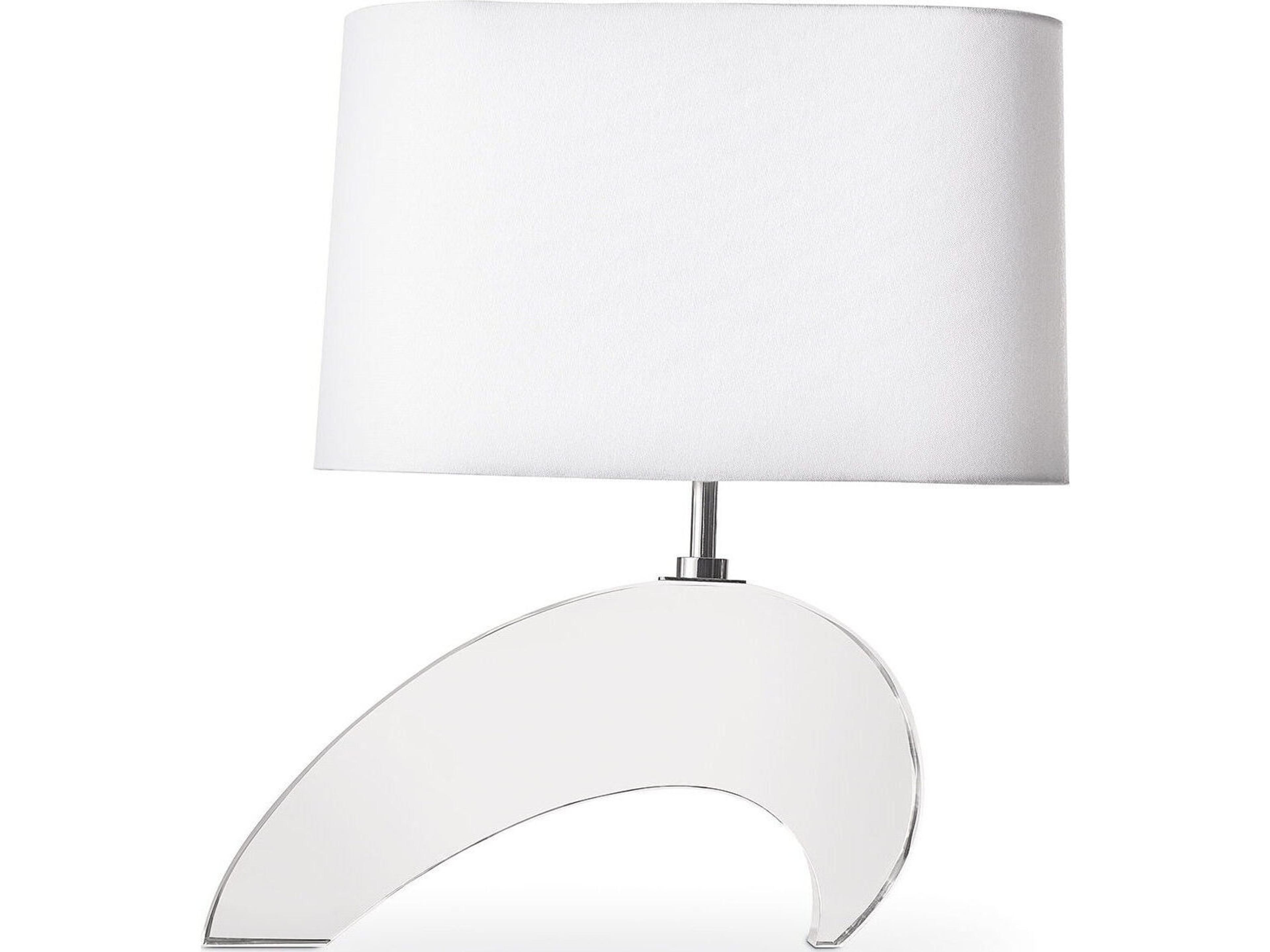 Wave Clear Polished Nickel Table Lamp