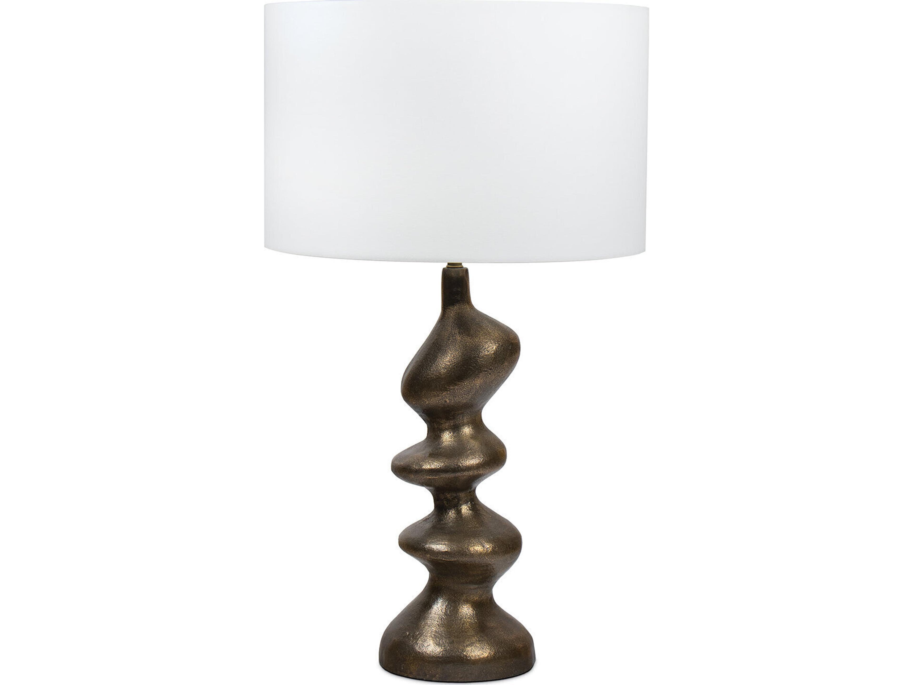 Blobby Patina Brass Buffet Lamp