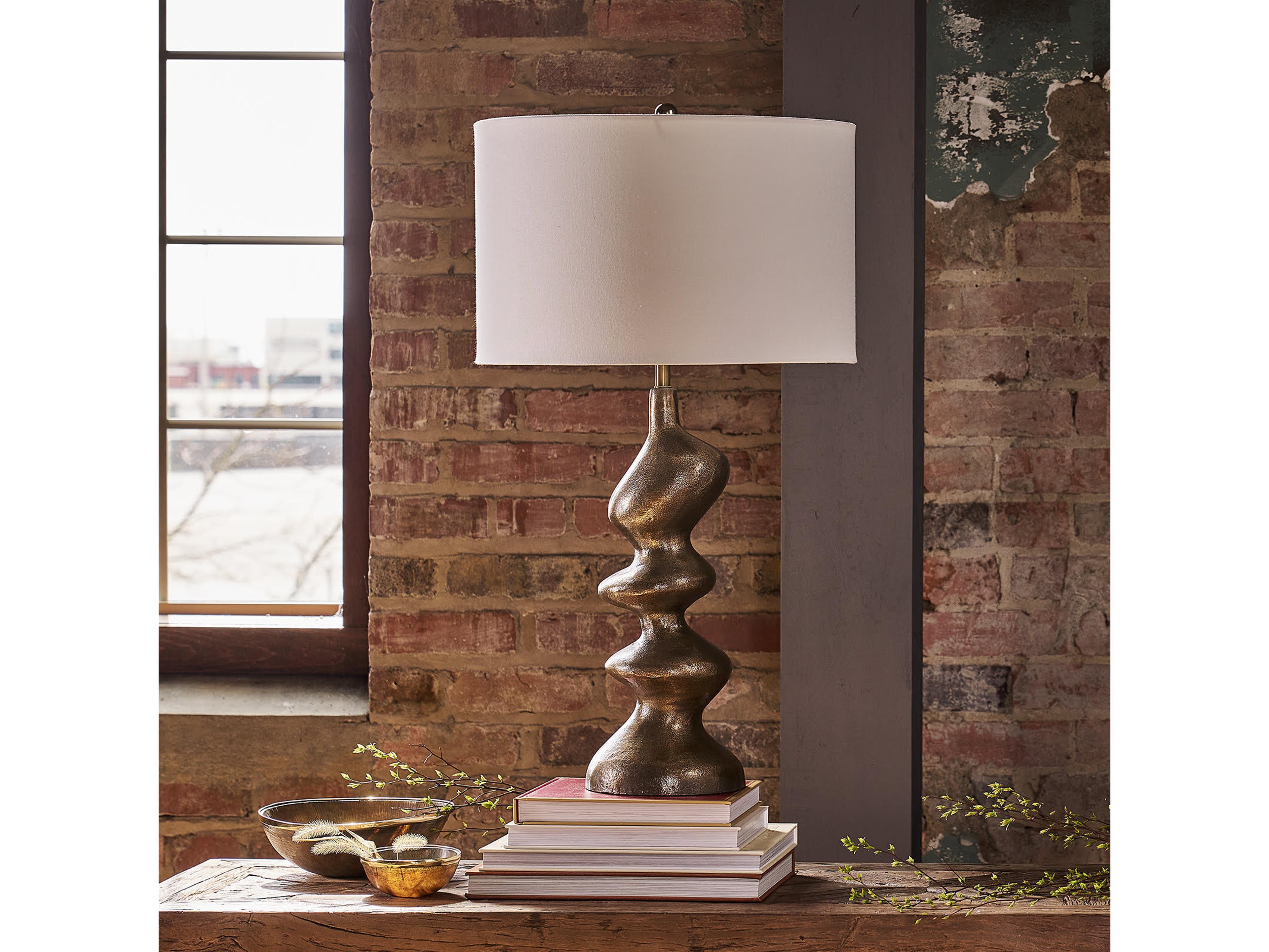 Regina Andrew Blobby Patina Brass Buffet Lamp