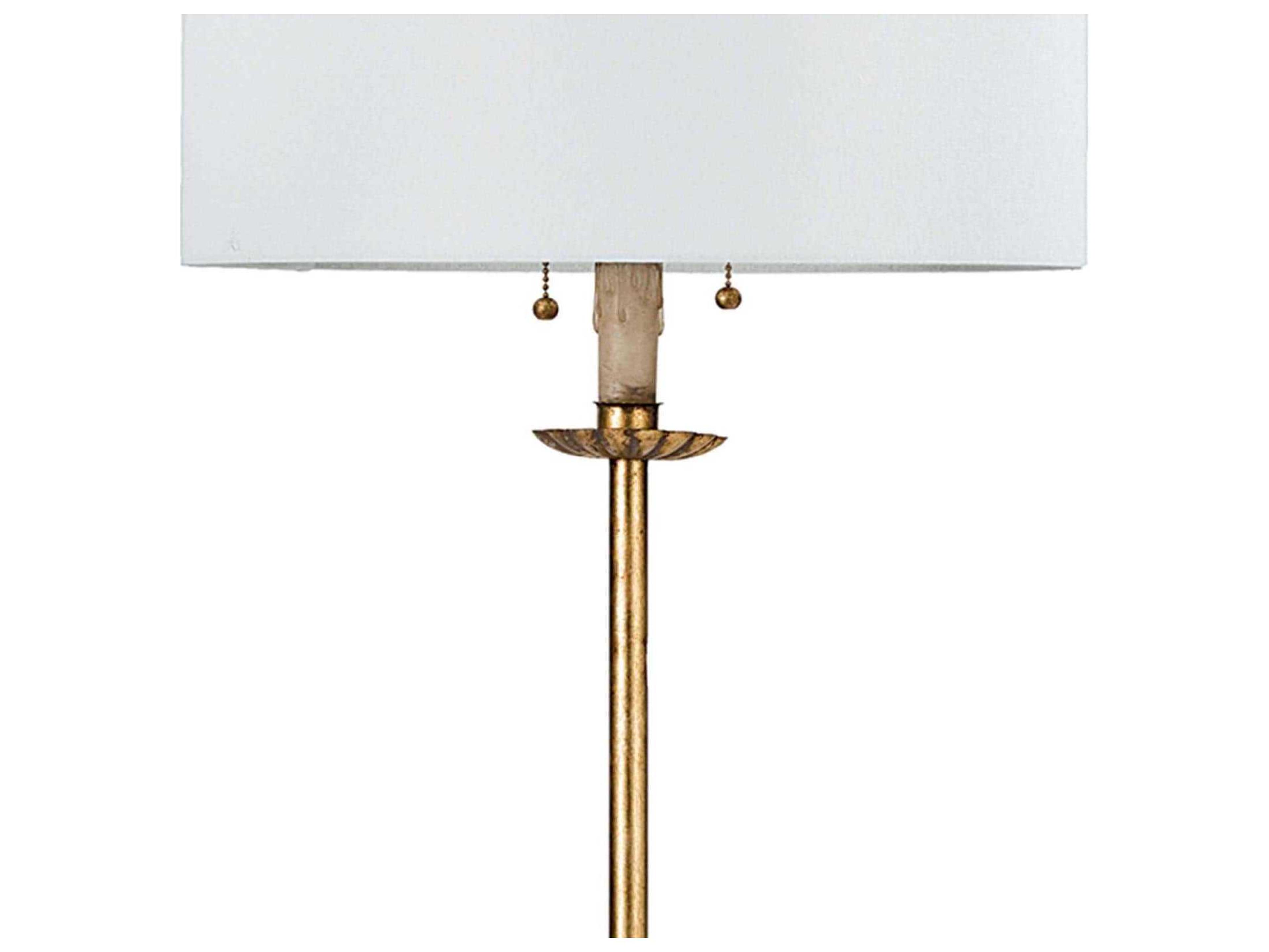 Regina Andrew Clove Stem Antique Gold Leaf Floor Lamp