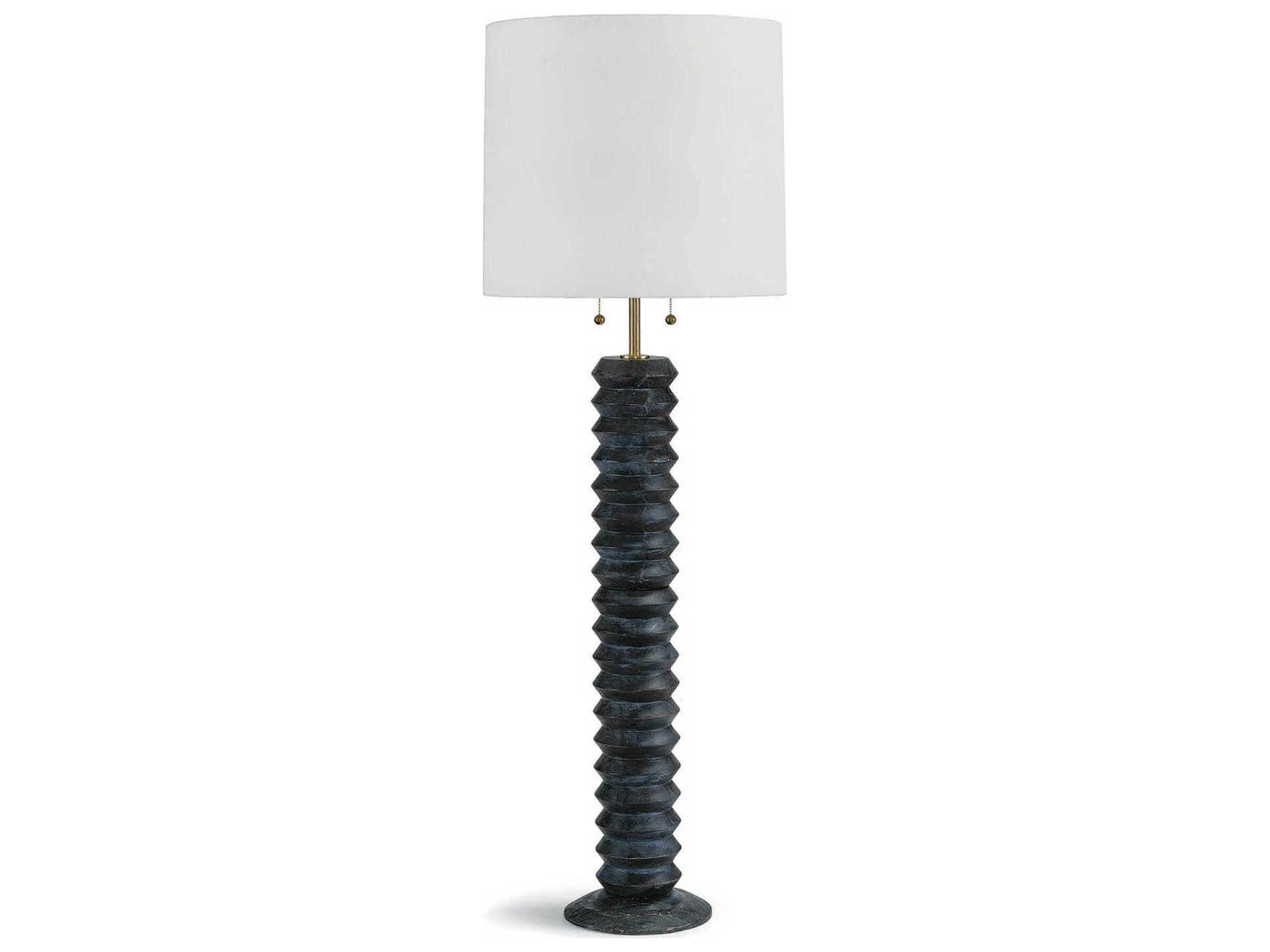 Accordion Floor Lamp in Ebony Birchwood