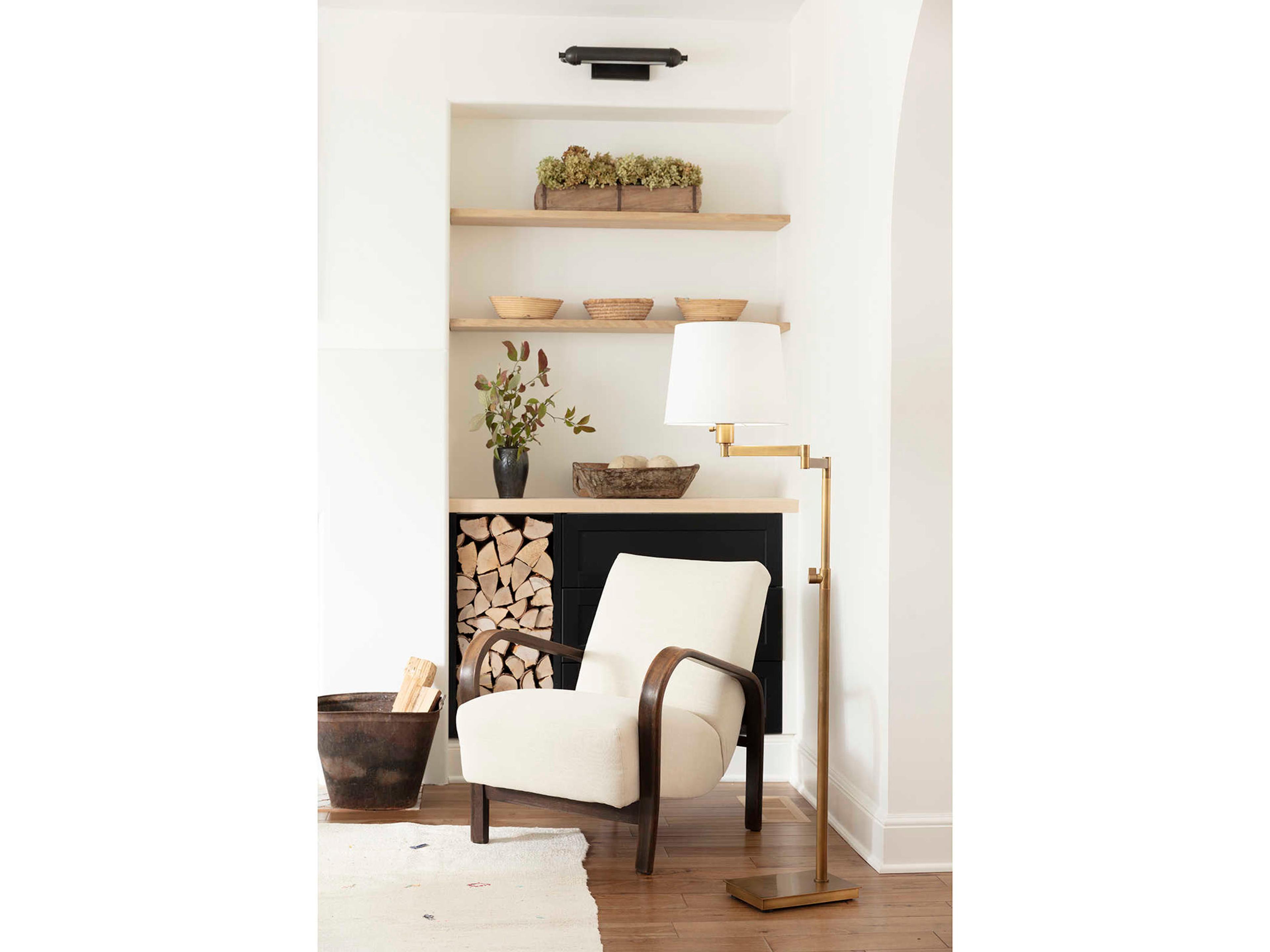 Regina Andrew Virtue Natural Brass Polished Floor Lamp