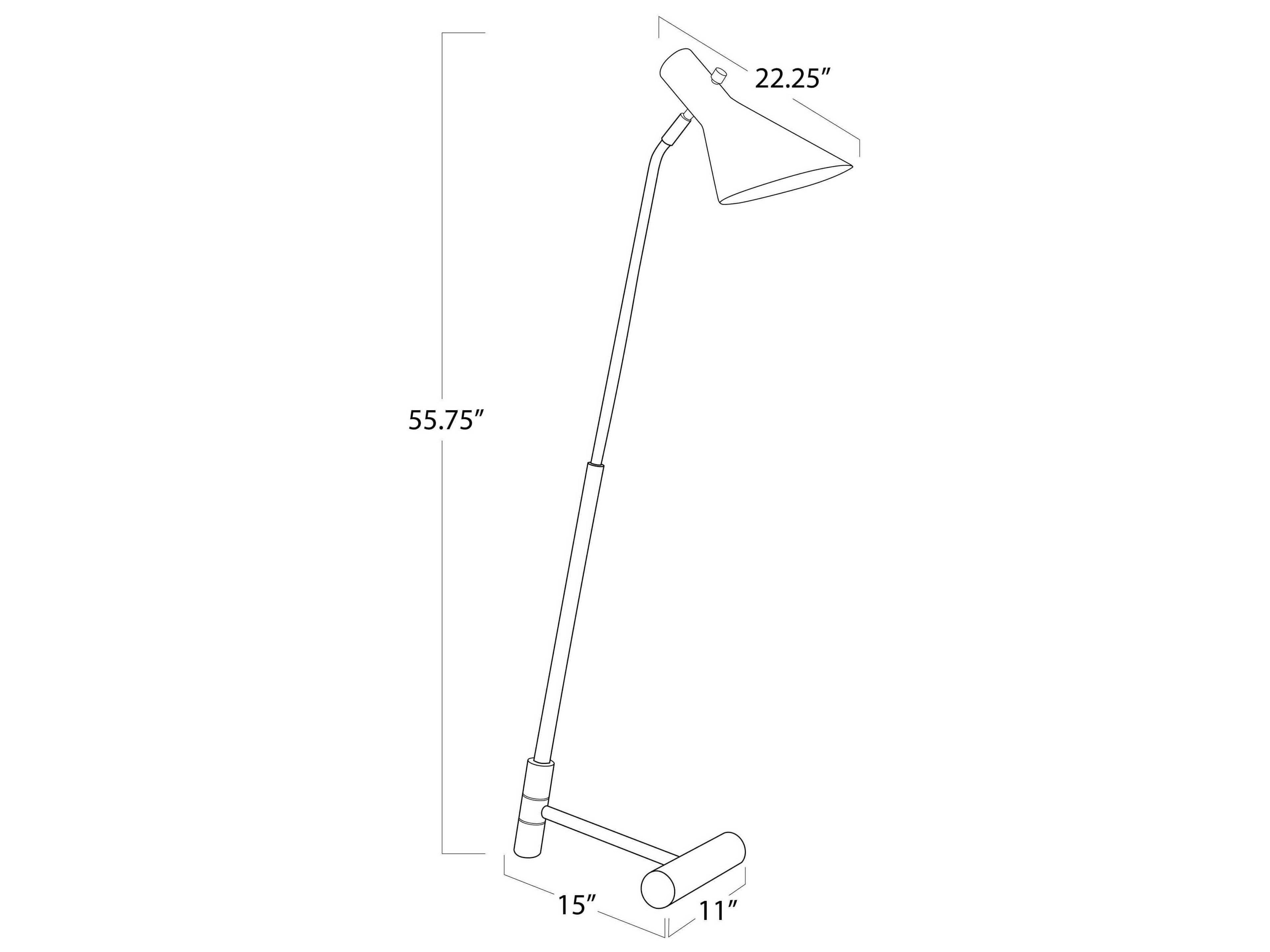 Regina Andrew Spyder White Brass Floor Lamp