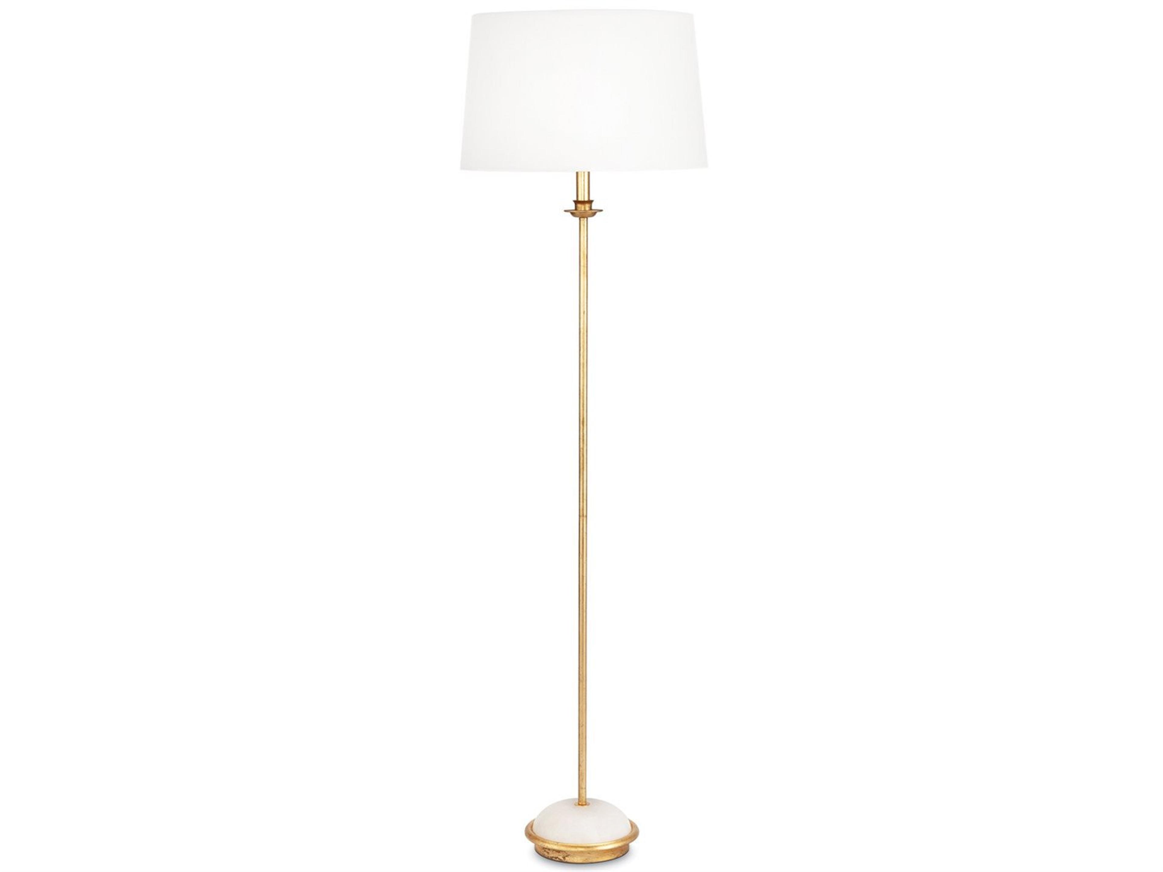 Fisher Gold Leaf Brass Floor Lamp