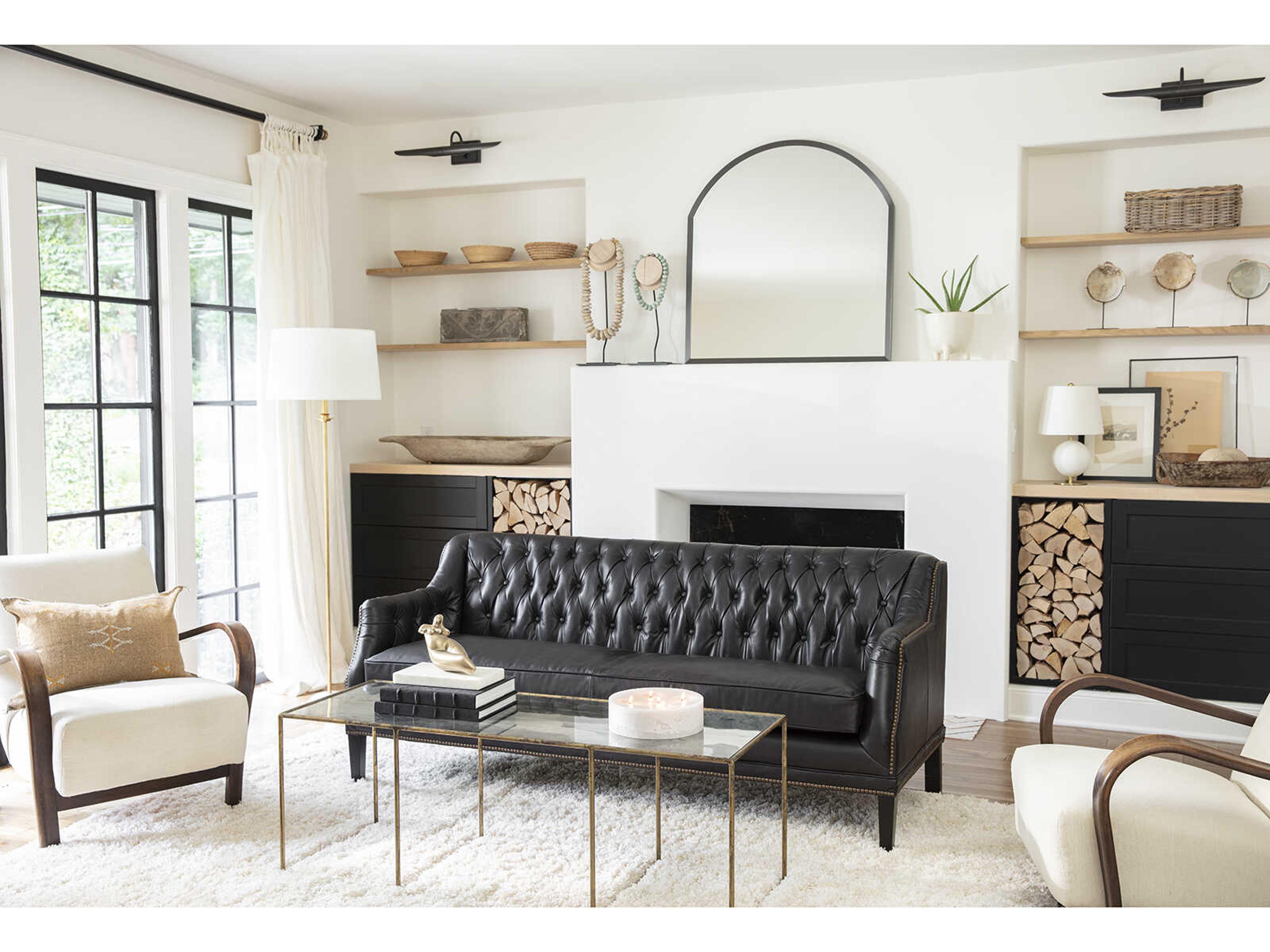 Regina Andrew Fisher Gold Leaf Brass Floor Lamp