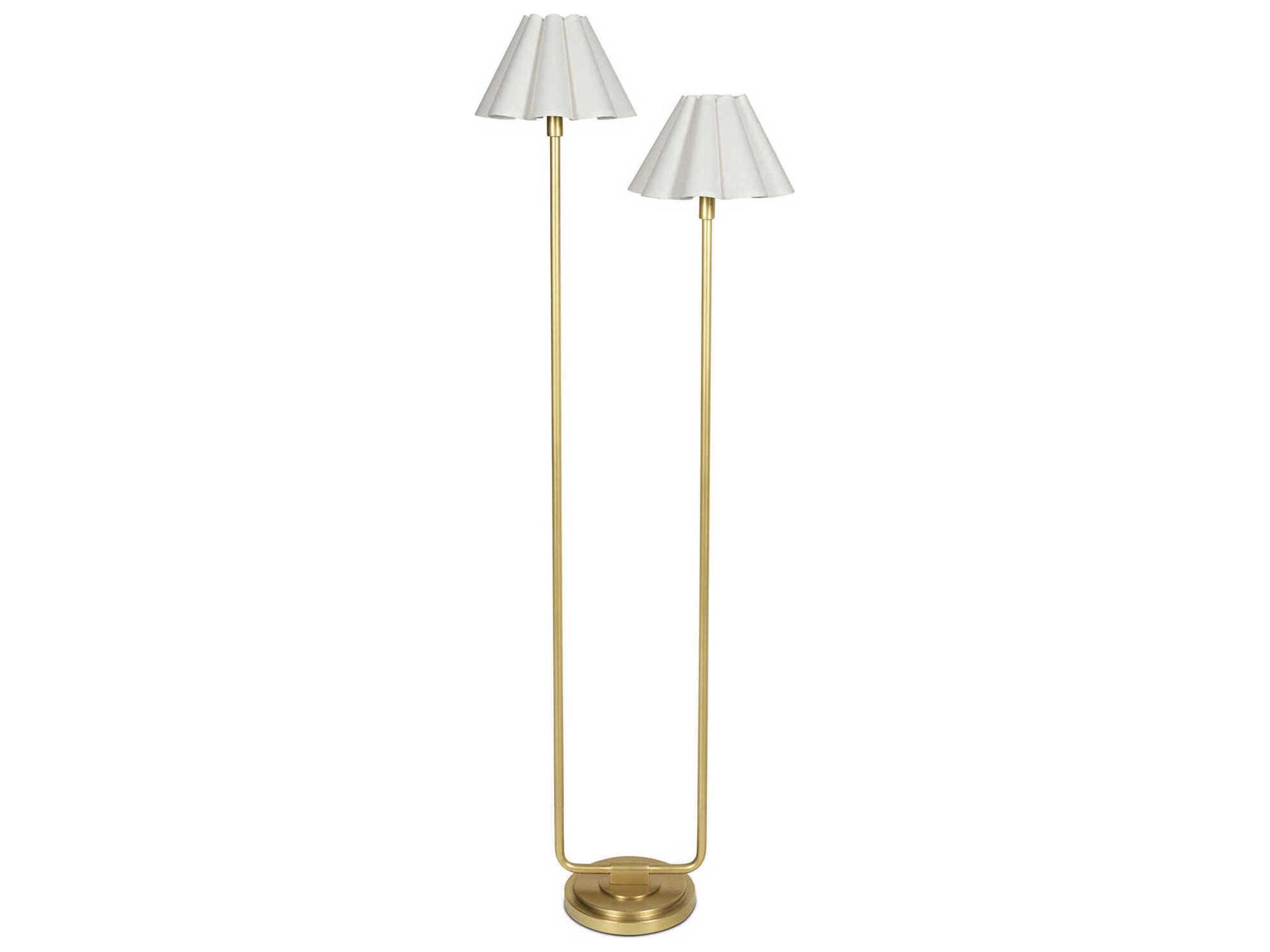 Polly Natural Brass Floor Lamp