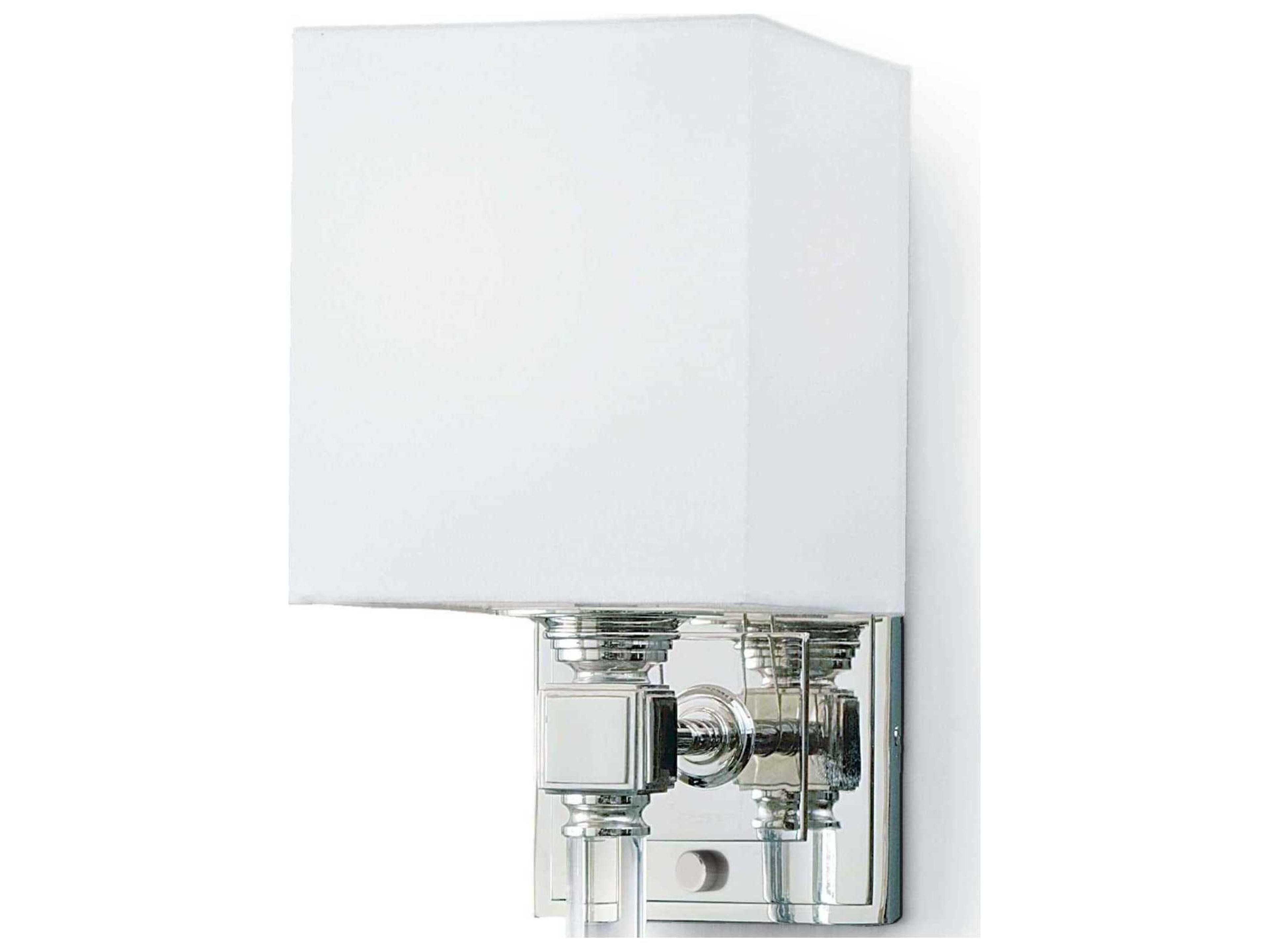 Regina Andrew Crystal 1-Light Polished Nickel Glass Wall Sconce