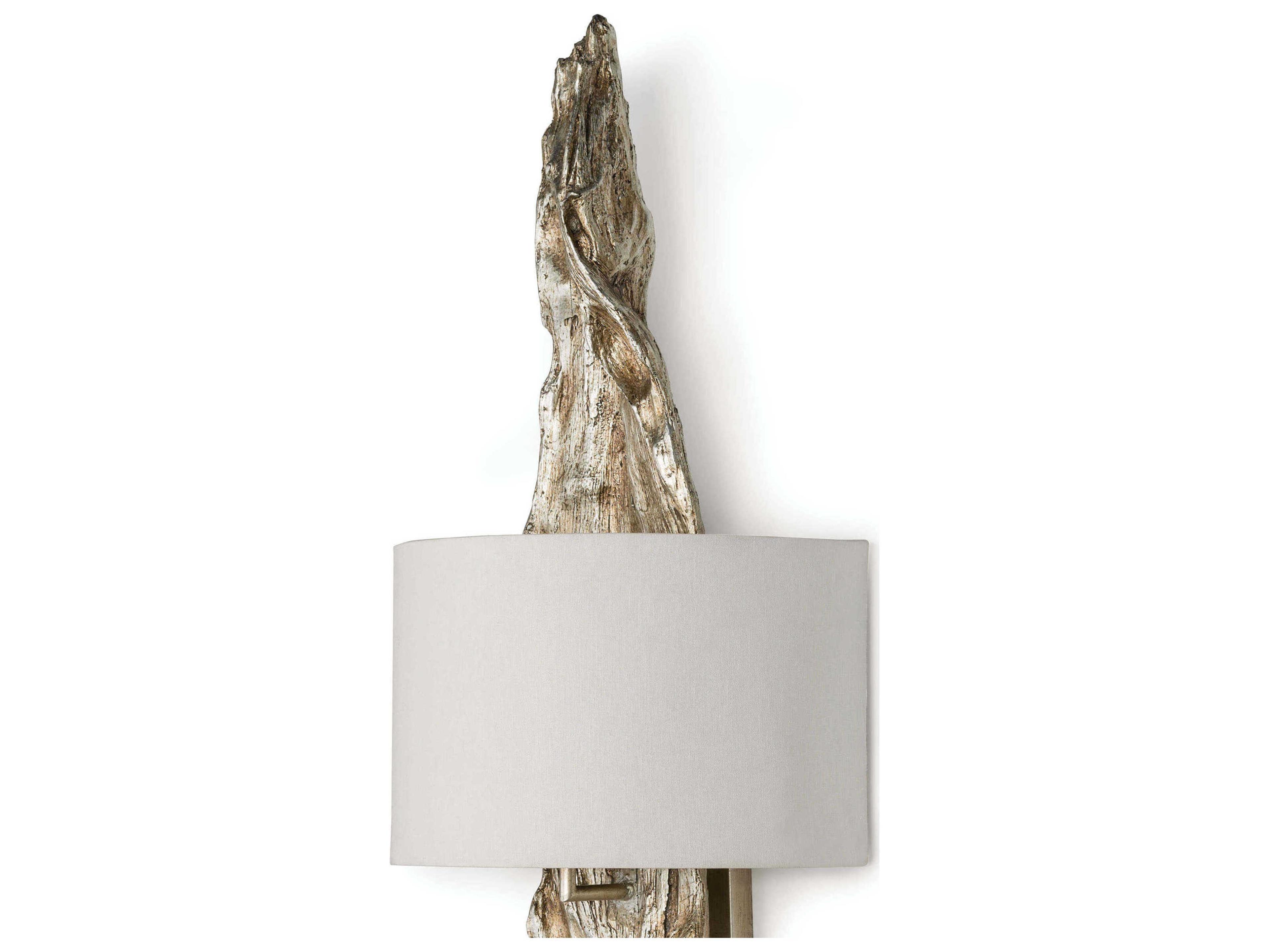 Regina Andrew 2-Light Ambered Silver Leaf Wall Sconce