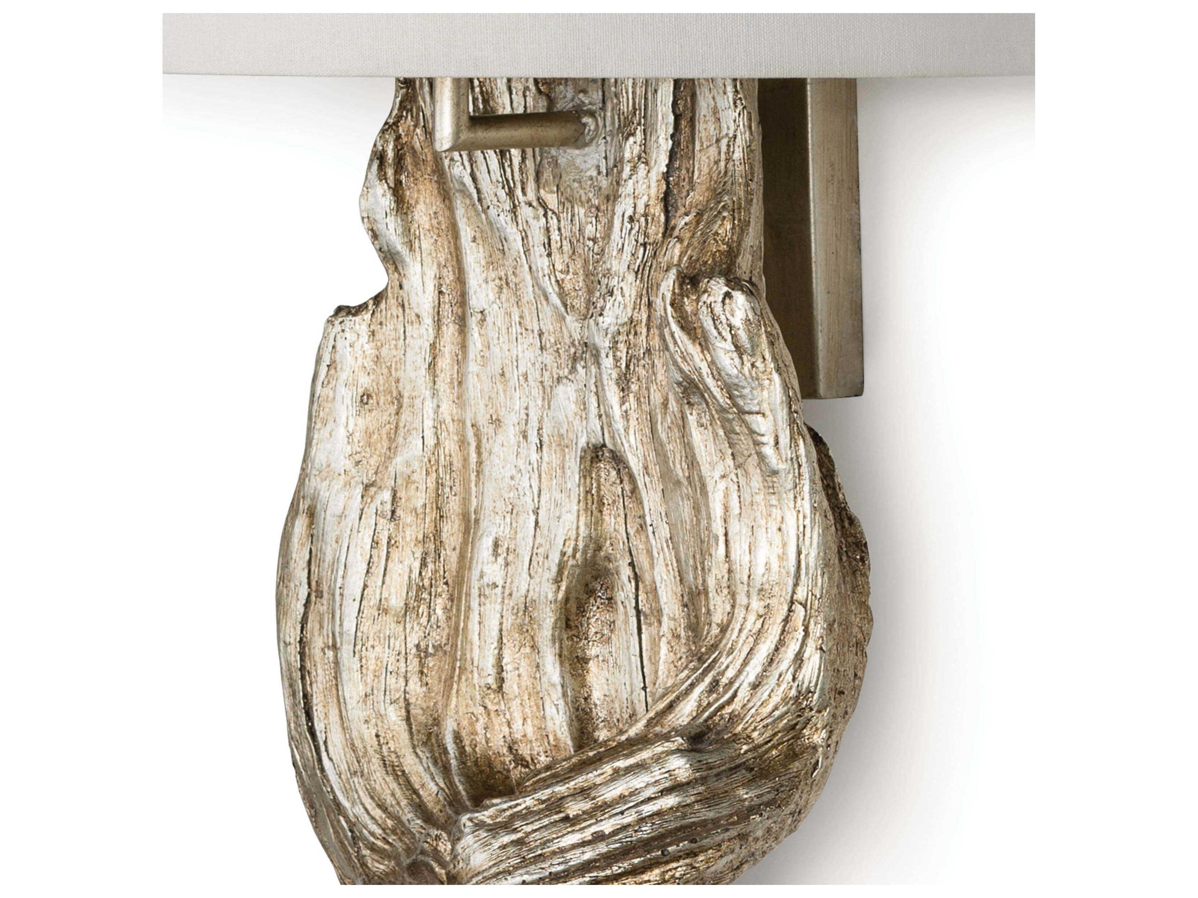 Regina Andrew 2-Light Ambered Silver Leaf Wall Sconce
