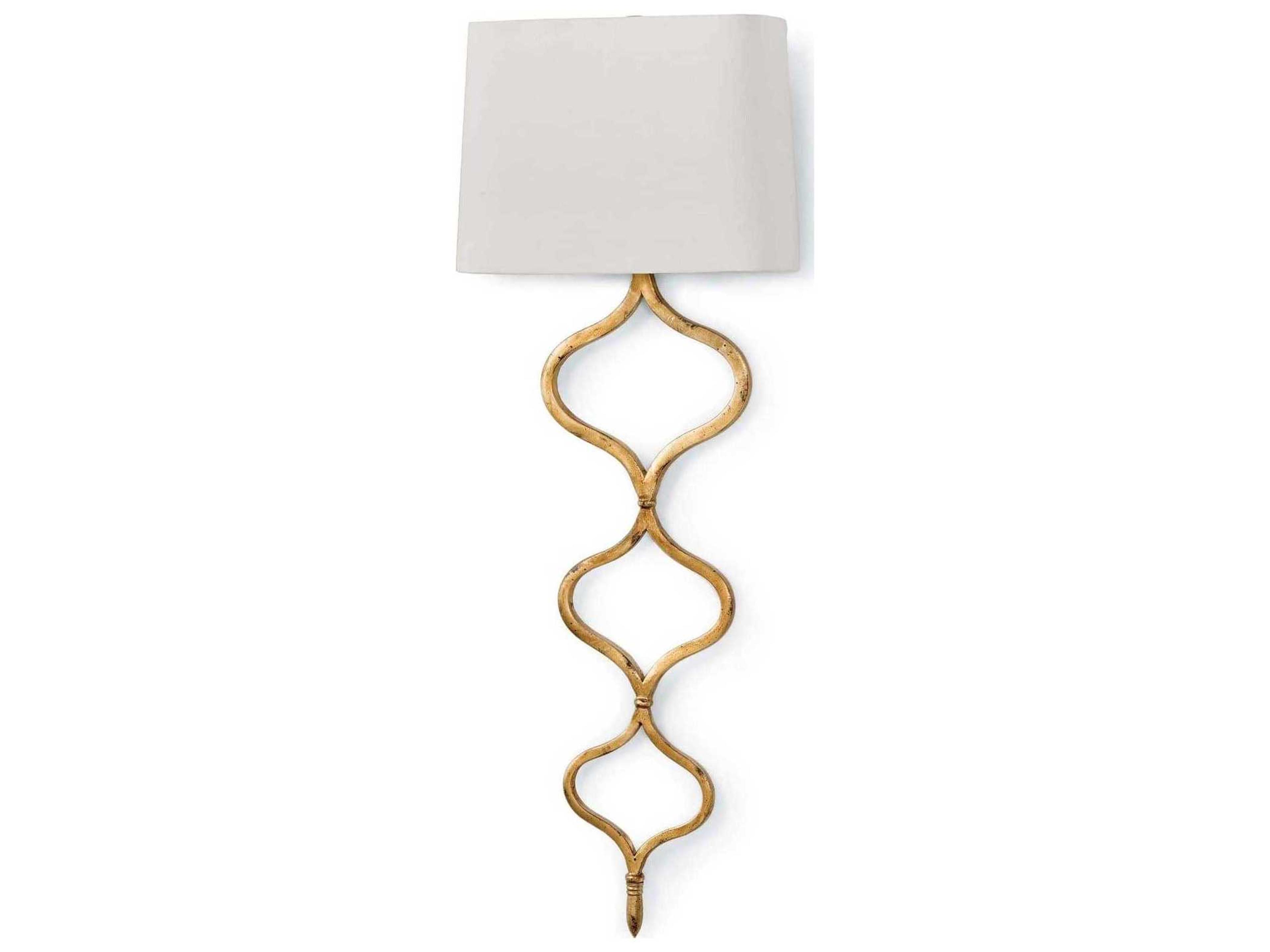 1-Light Gold Leaf Wall Sconce