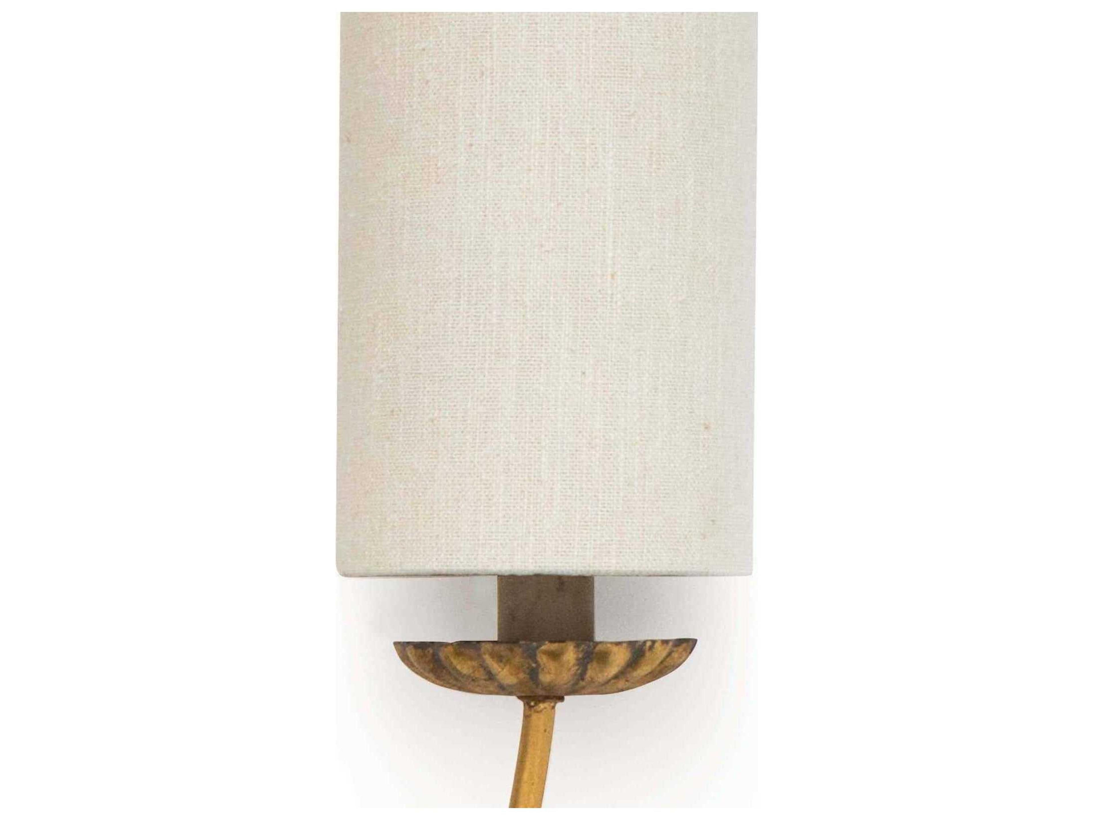 Regina Andrew Louis 2-Light Antique Gold Wall Sconce