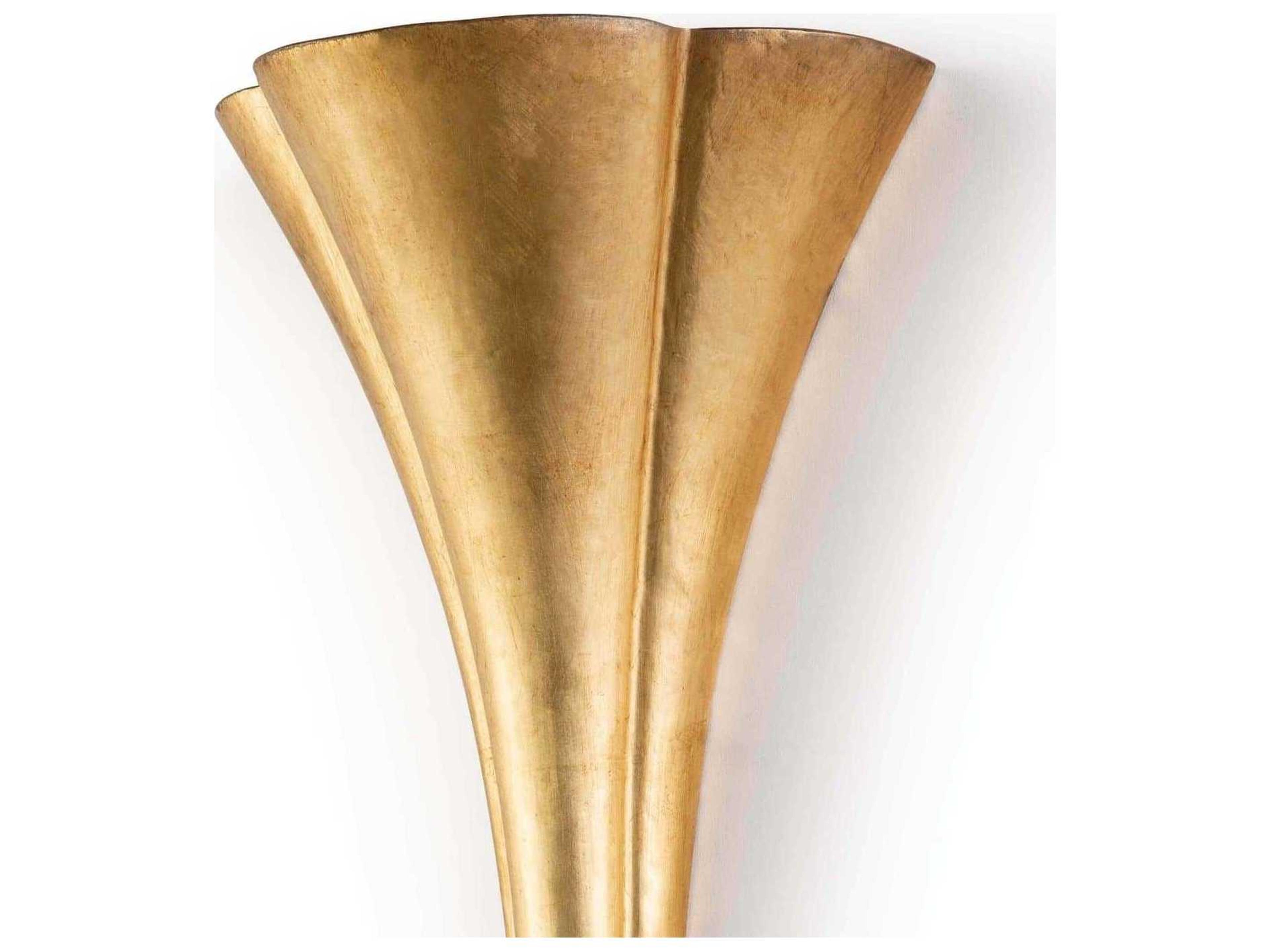 Regina Andrew Lillian 1-Light Gold Leaf Wall Sconce