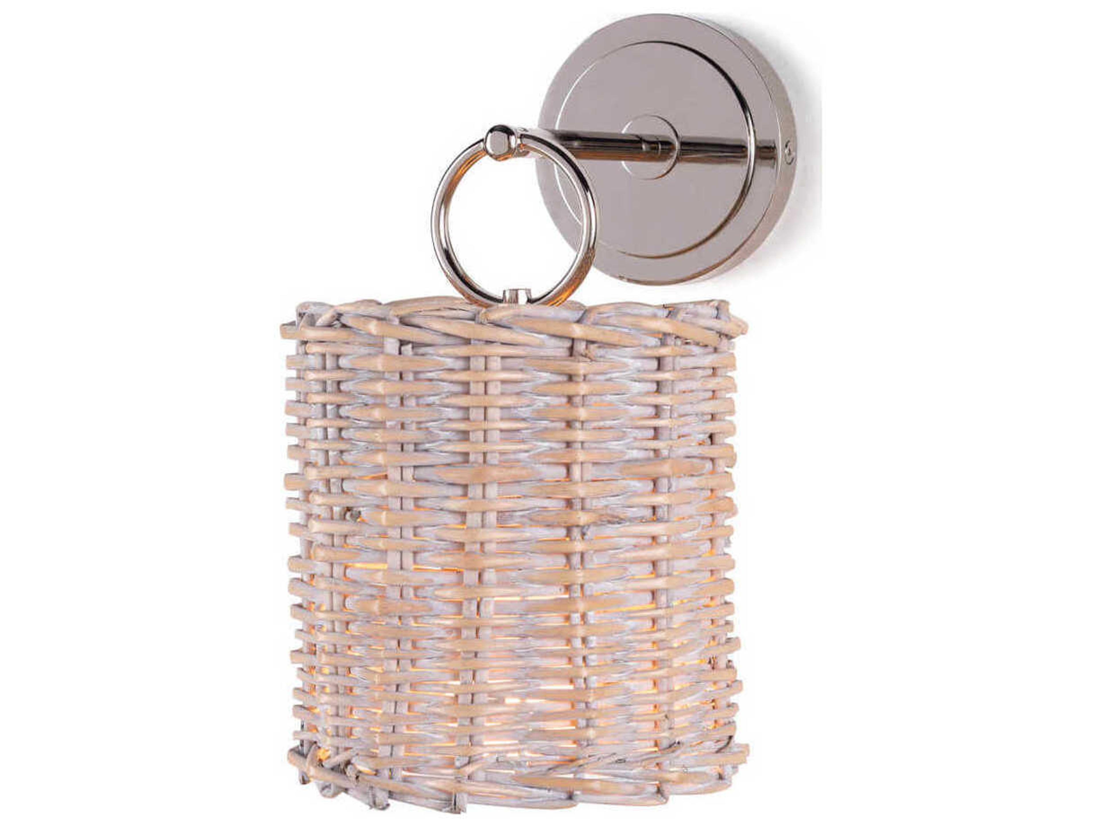 Nantucket 1-Light Polished Nickel Gray Wall Sconce