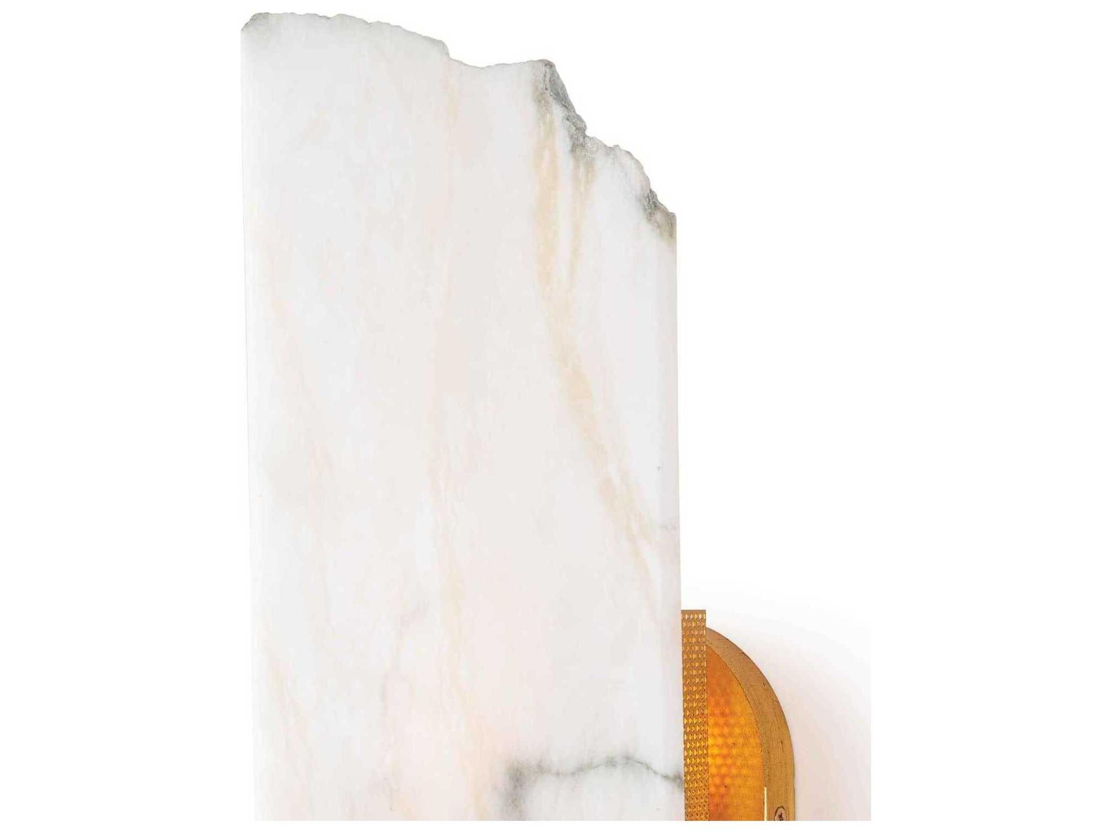 Regina Andrew 1-Light Natural Stone White Wall Sconce