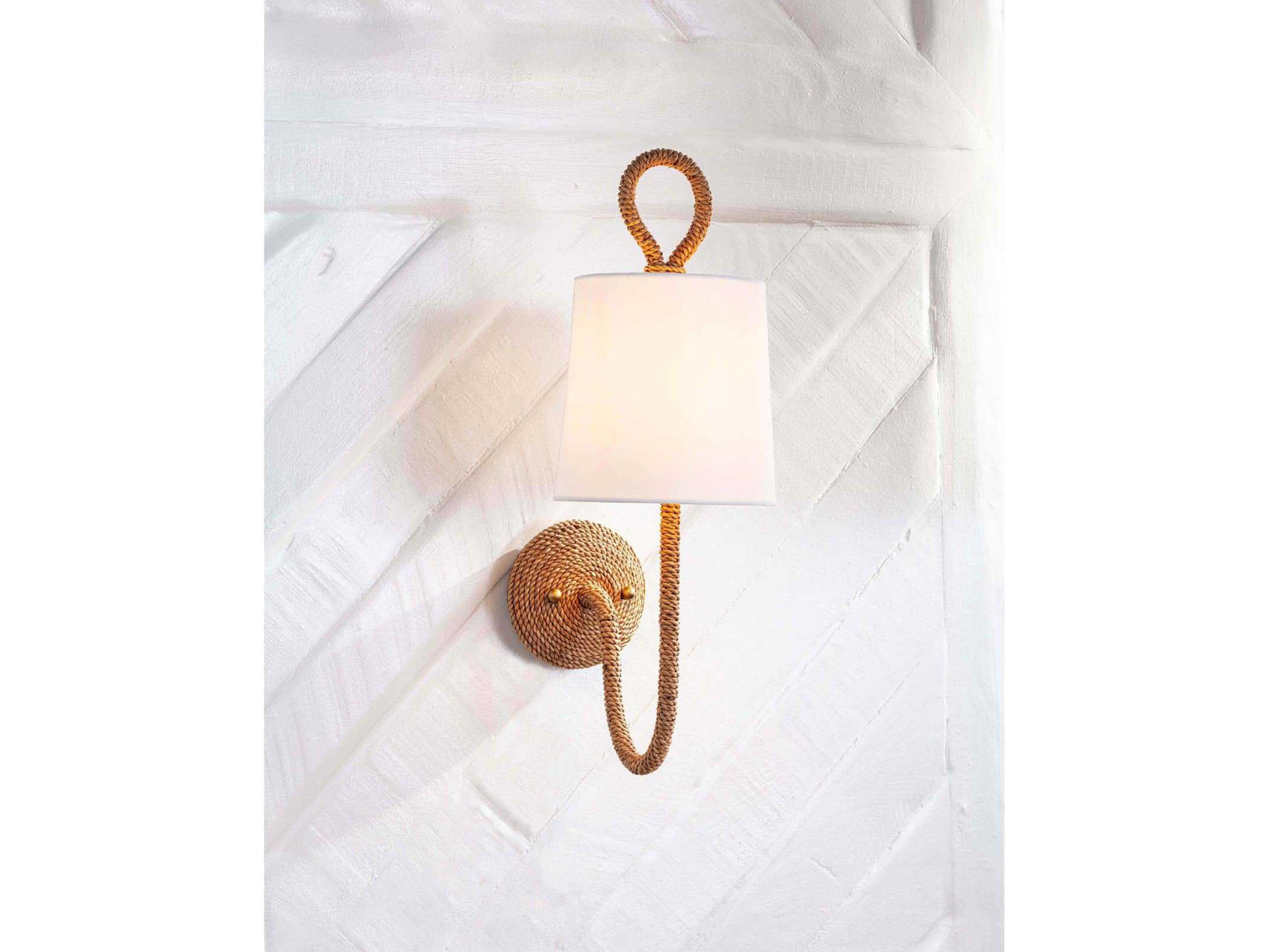 Regina Andrew 1-Light Natural Polished Brass Brown Wall Sconce