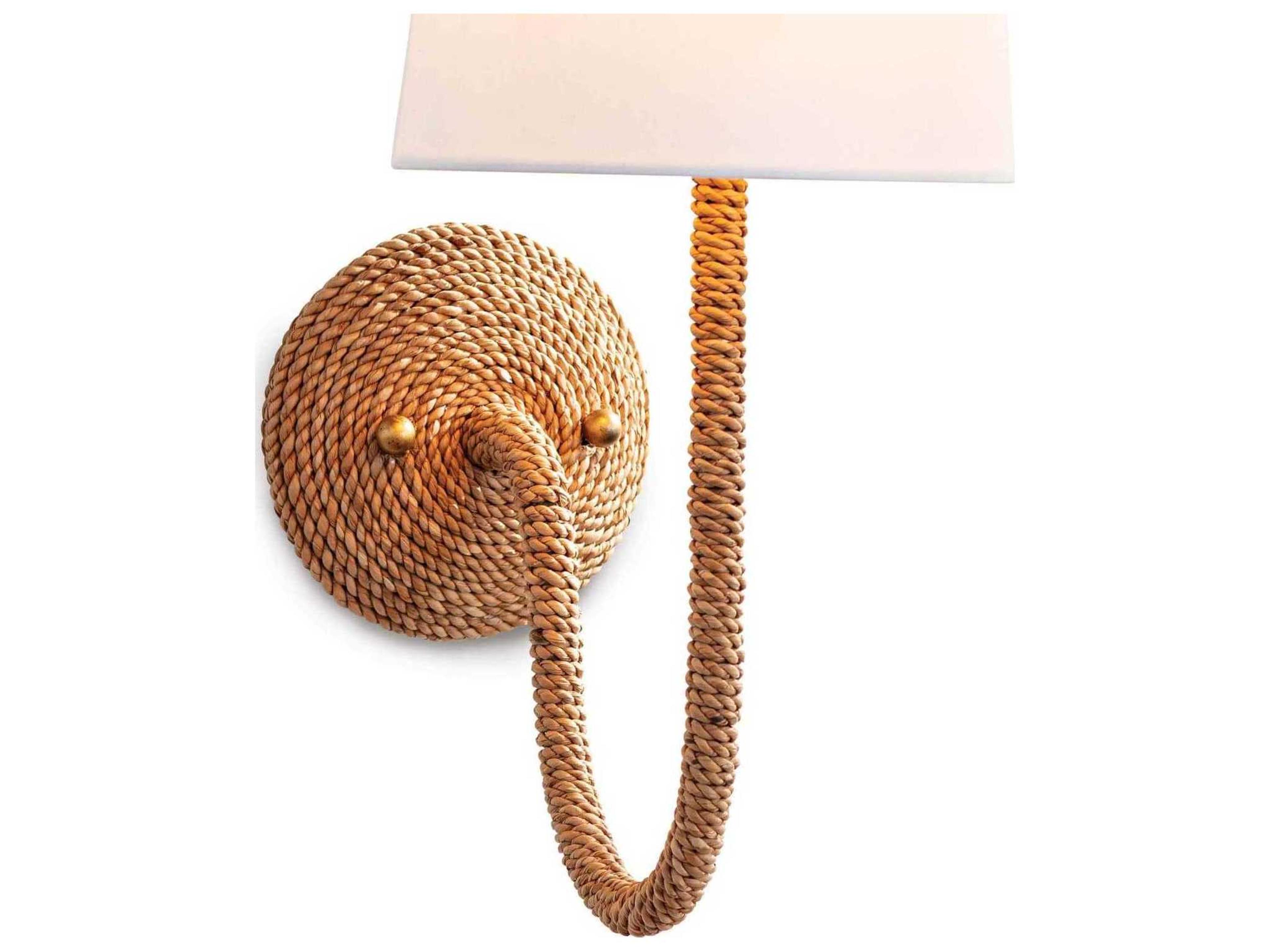 Regina Andrew 1-Light Natural Polished Brass Brown Wall Sconce